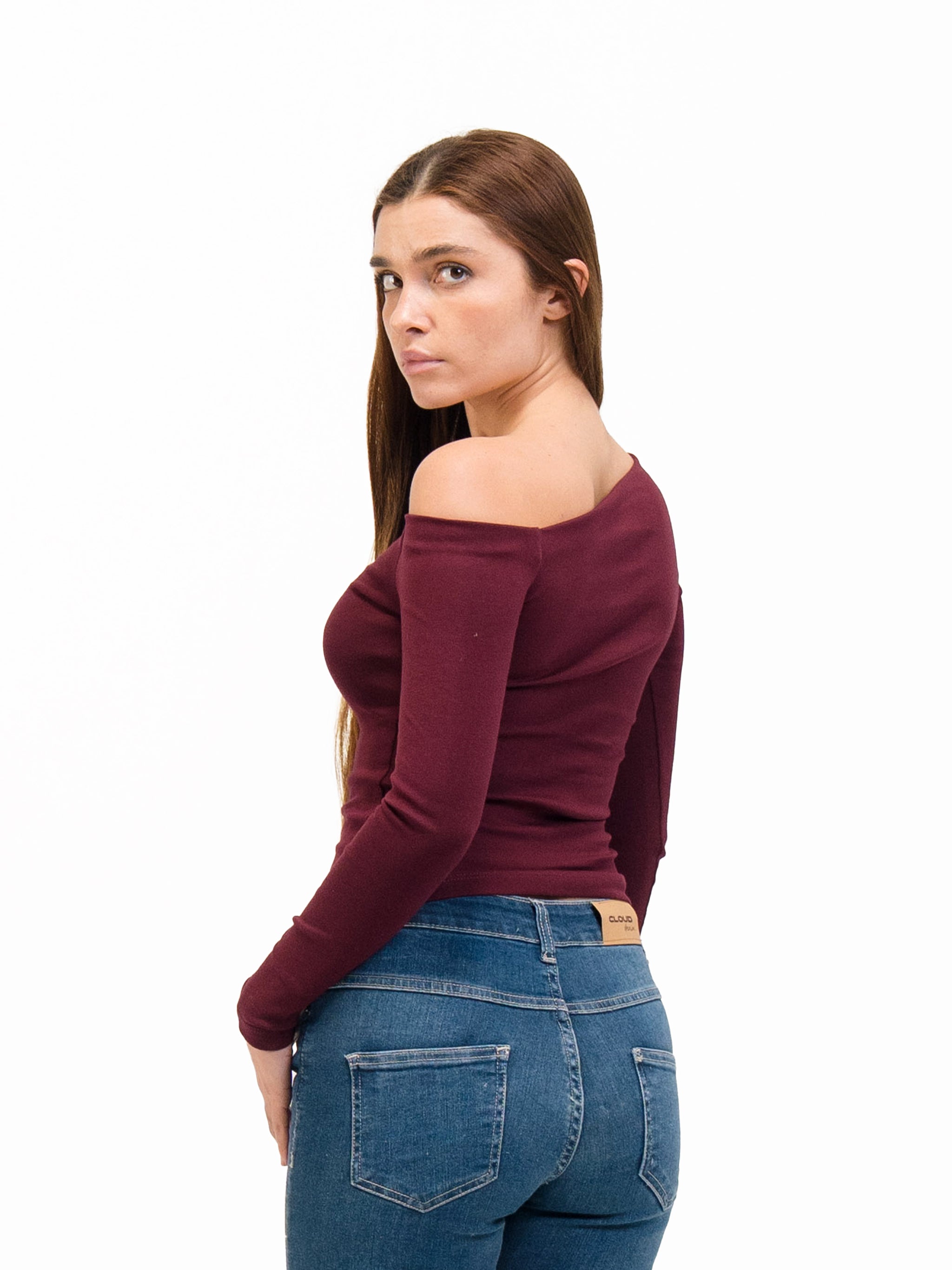 ONE SHOULDER LONG SLEEVE TOP
