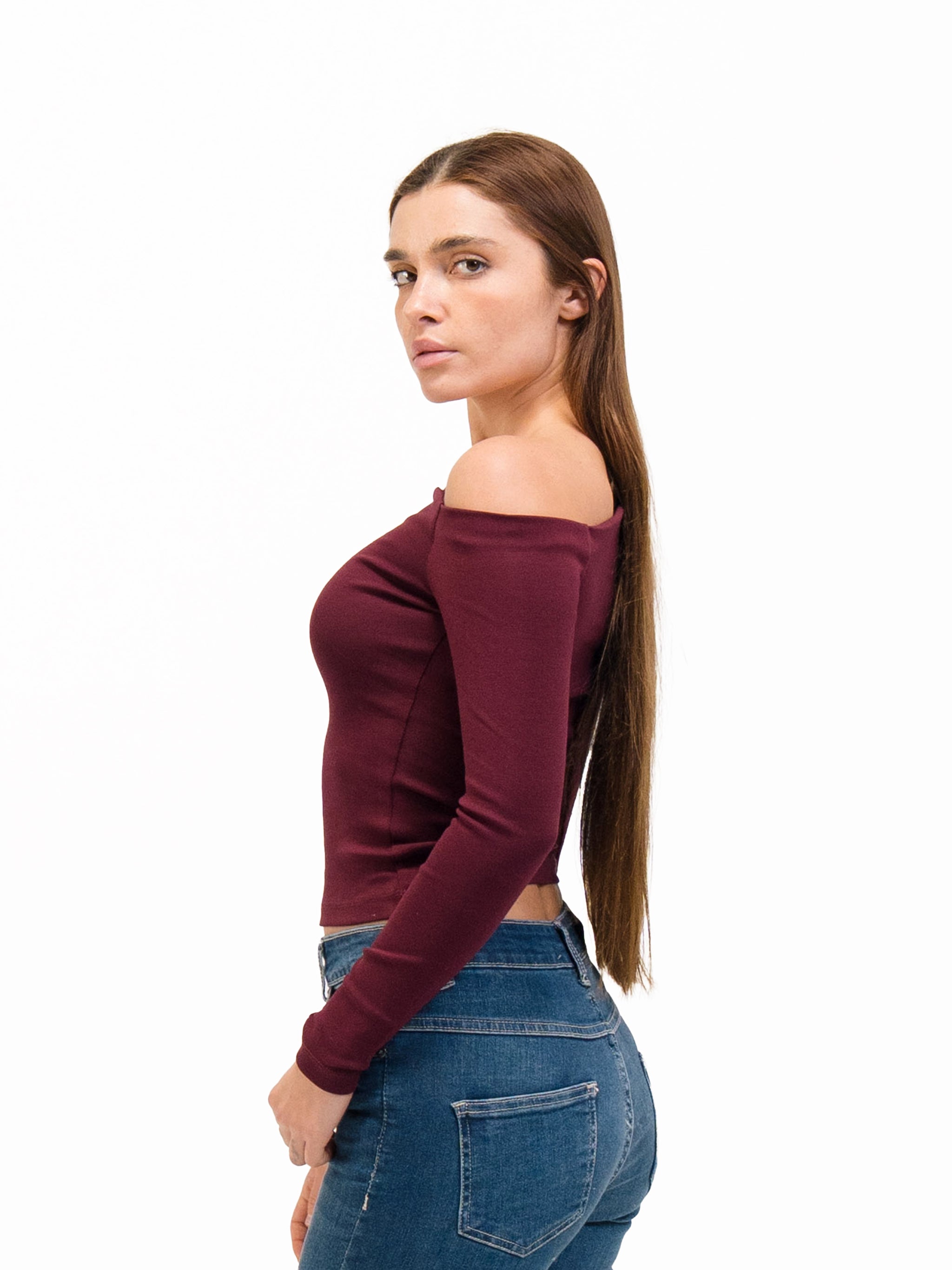ONE SHOULDER LONG SLEEVE TOP