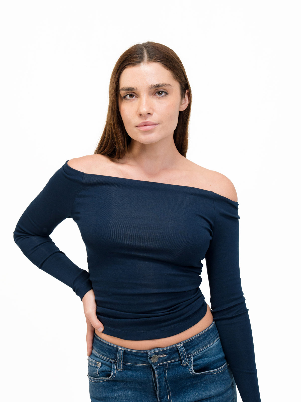 OFF SHOULDER LONG SLEEVE TOP