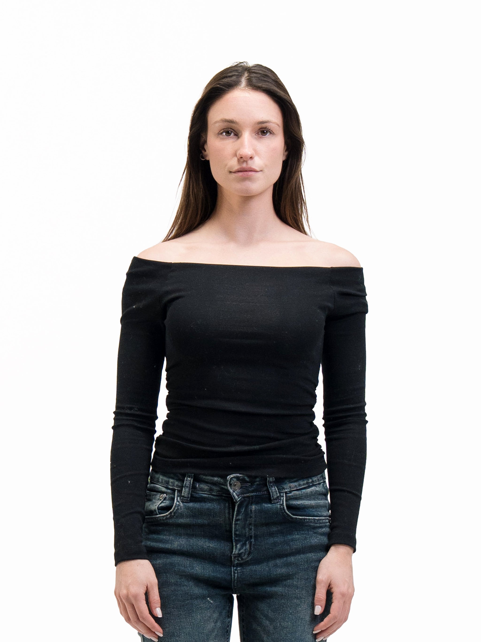 OFF SHOULDER LONG SLEEVE TOP