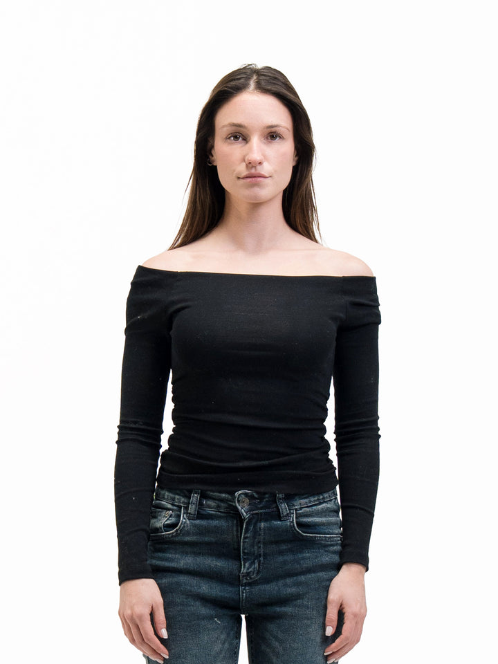 OFF SHOULDER LONG SLEEVE TOP