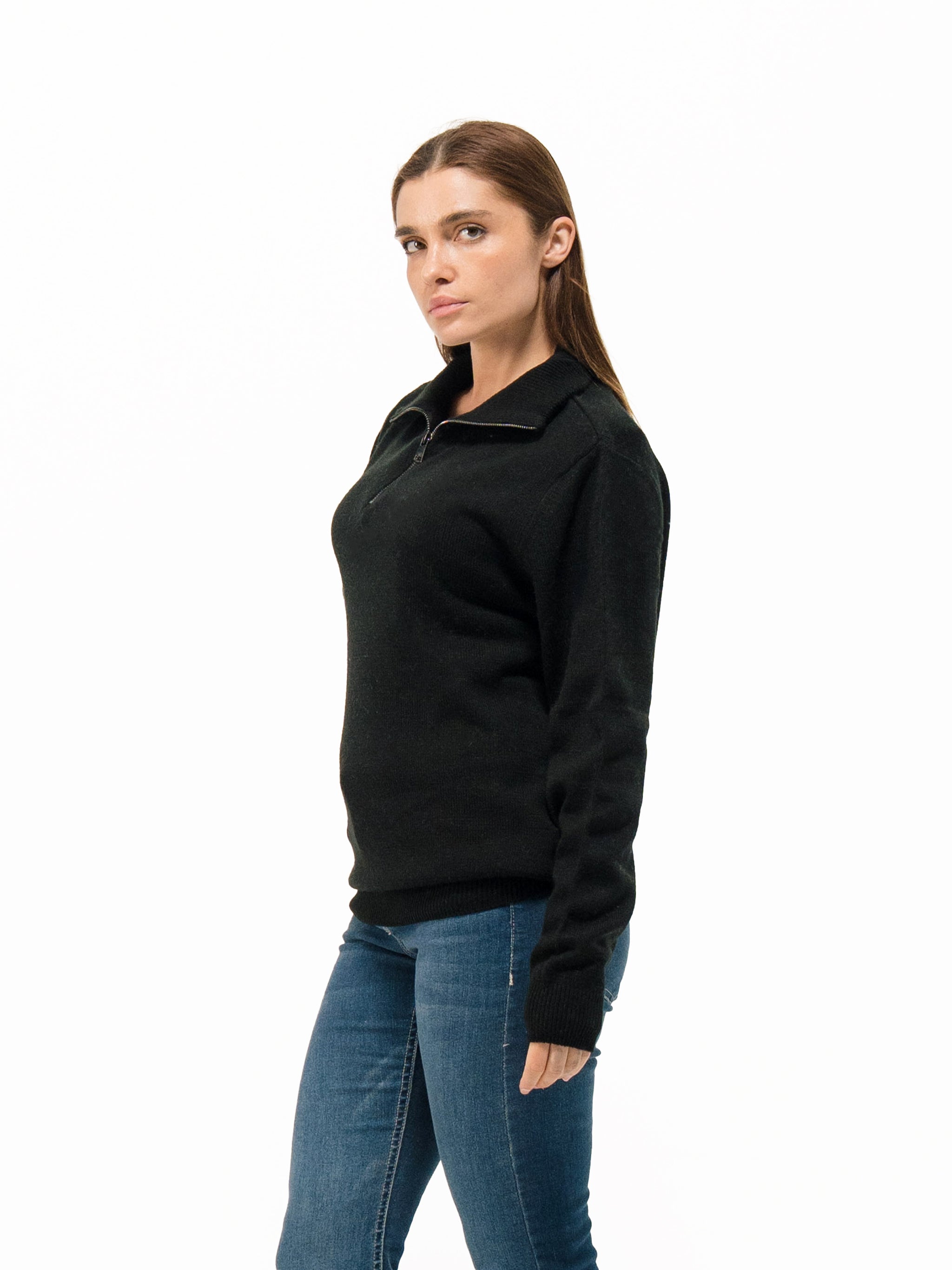 KNIT QUARTER ZIP UP