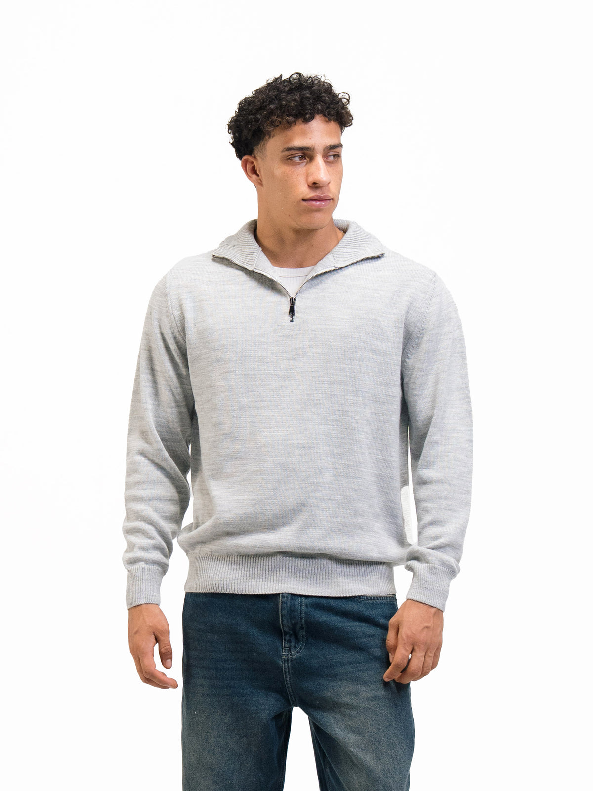 KNIT QUARTER ZIP UP