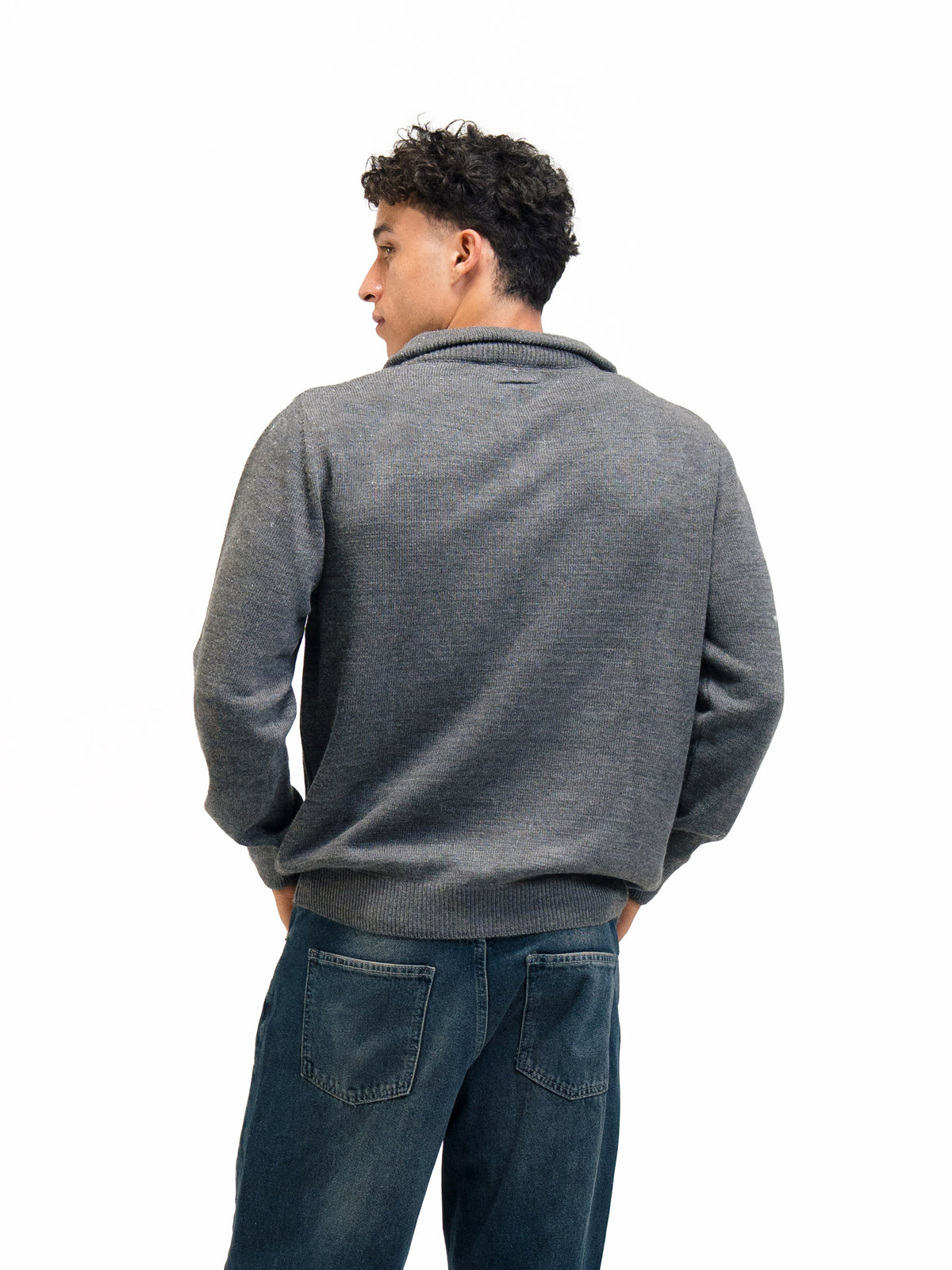 KNIT QUARTER ZIP UP