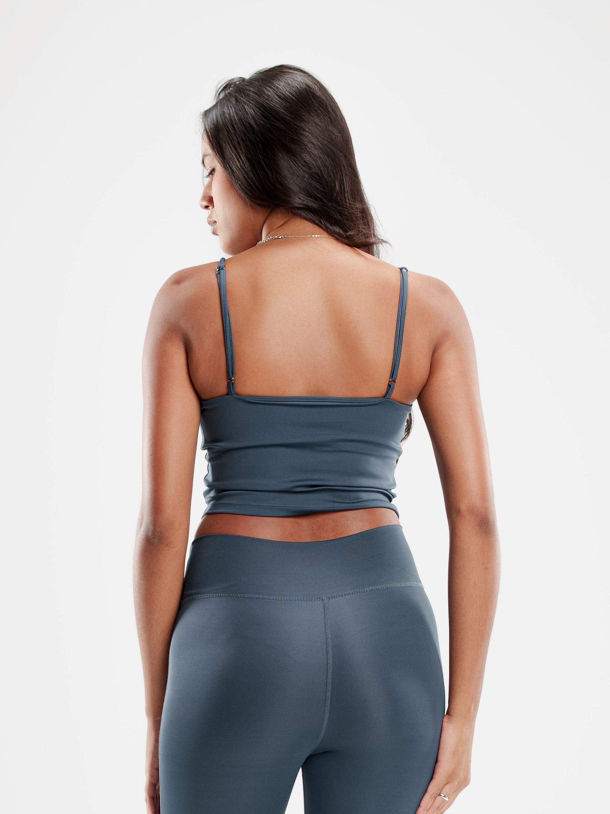 CHARCOAL MOVE CROPPED SPAGHETTI TOP