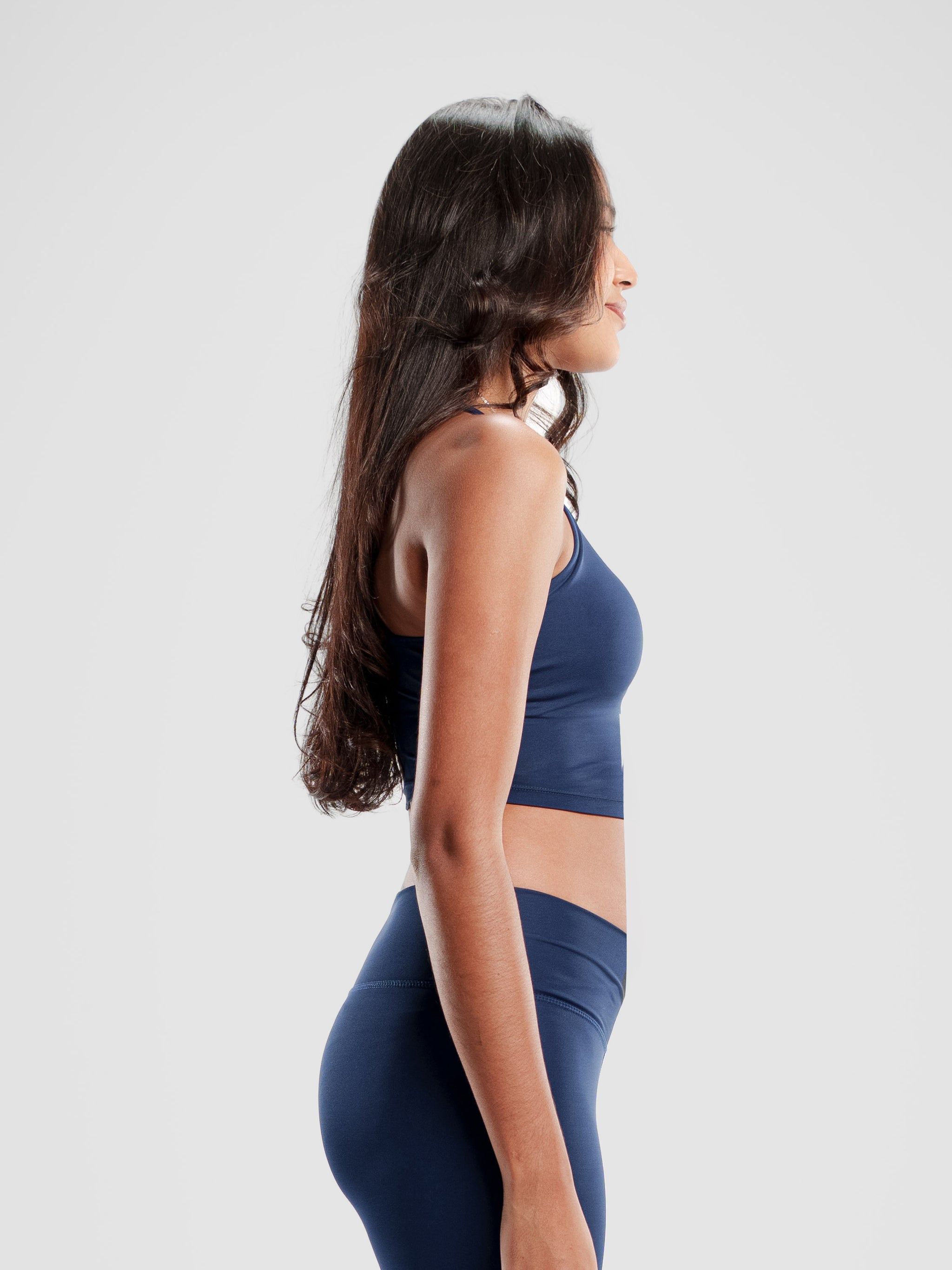 NAVY MOVE CROPPED TANK TOP