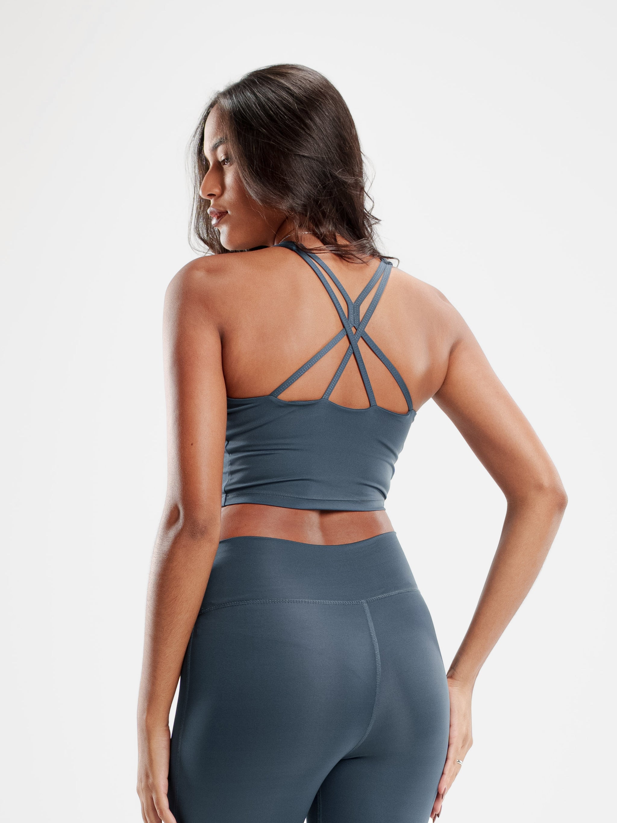 CHARCOAL MOVE CROPPED TANK TOP
