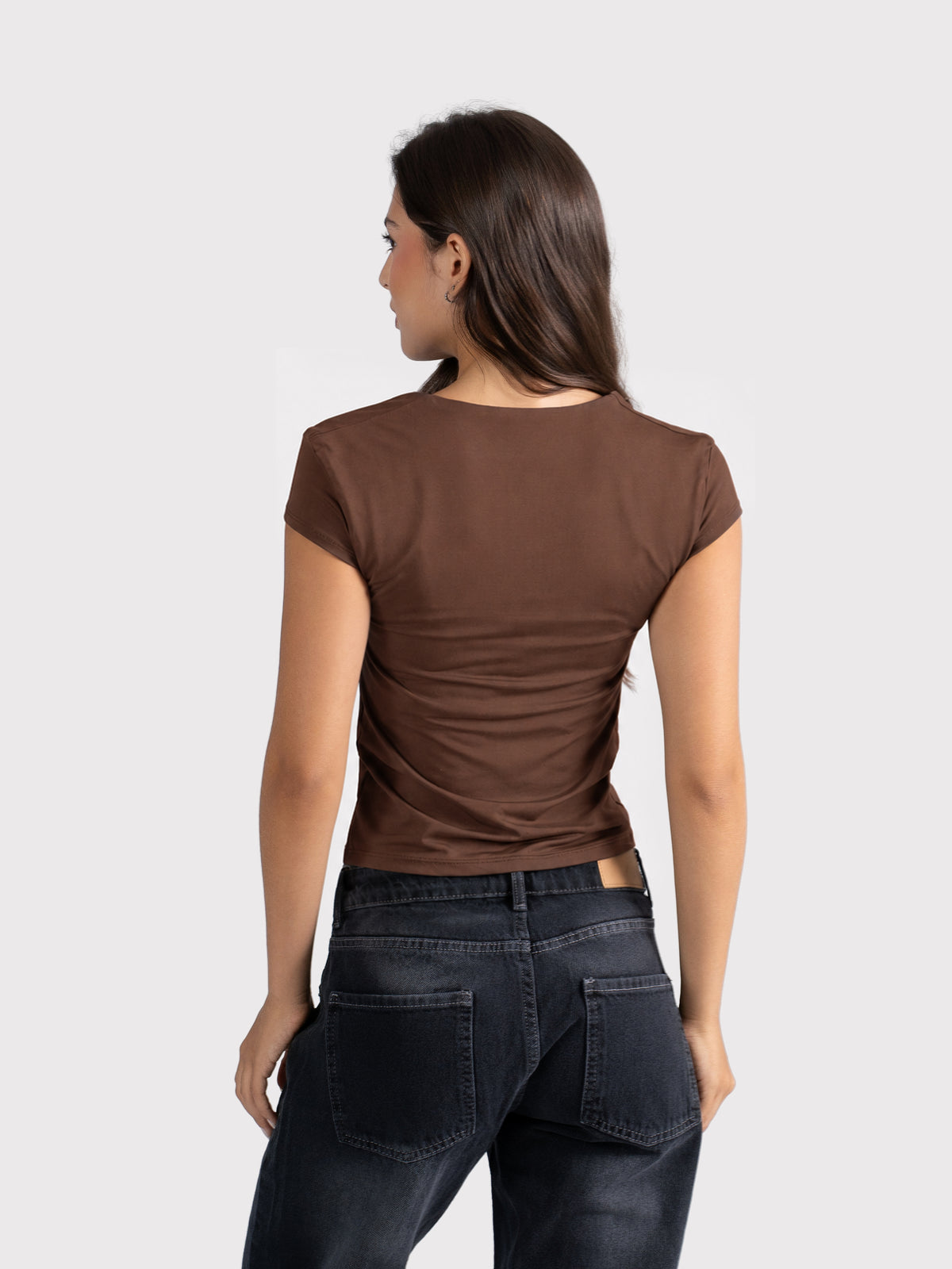 MICROFIBER SQUARE NECK TOP