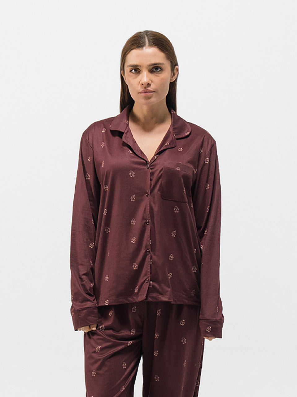 BUTTON UP LONG SLEEVE PANTS SET