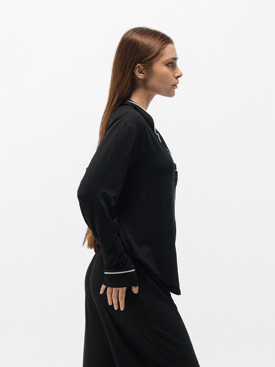 PIPED LONG SLEEVE & PANTS SET