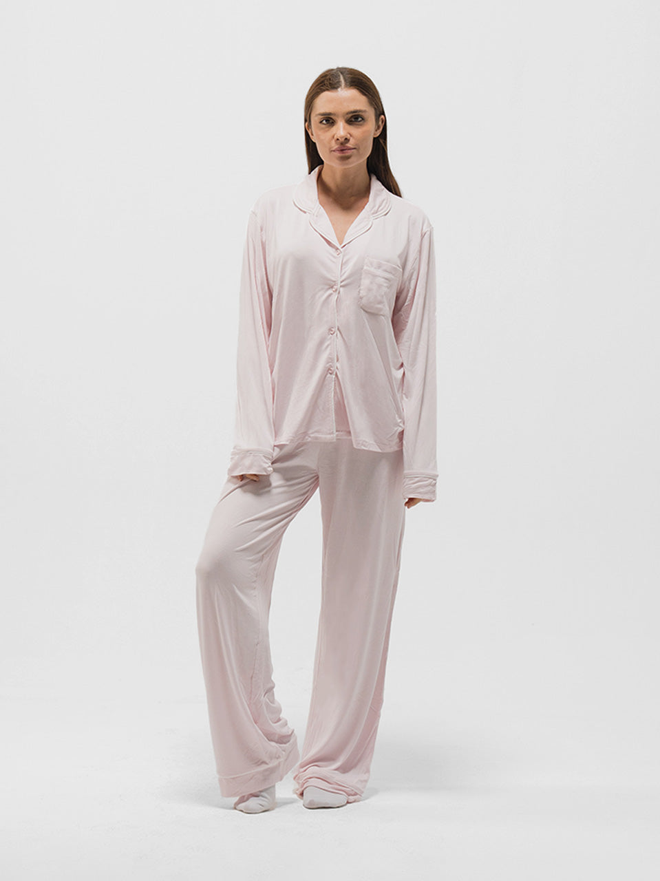 PIPED LONG SLEEVE & PANTS SET