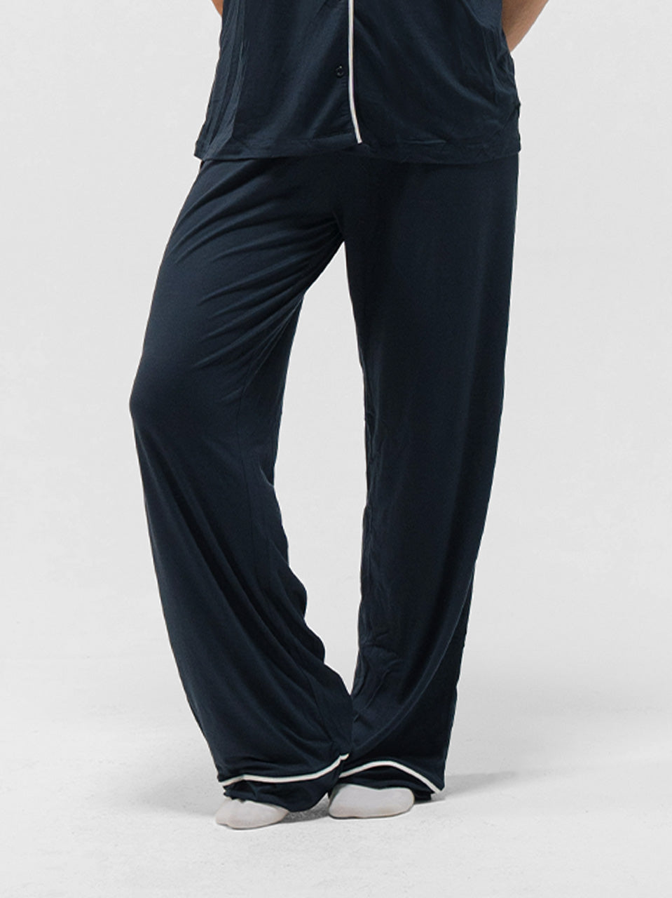 PIPED SHORT SLEEVE & PANTS SET