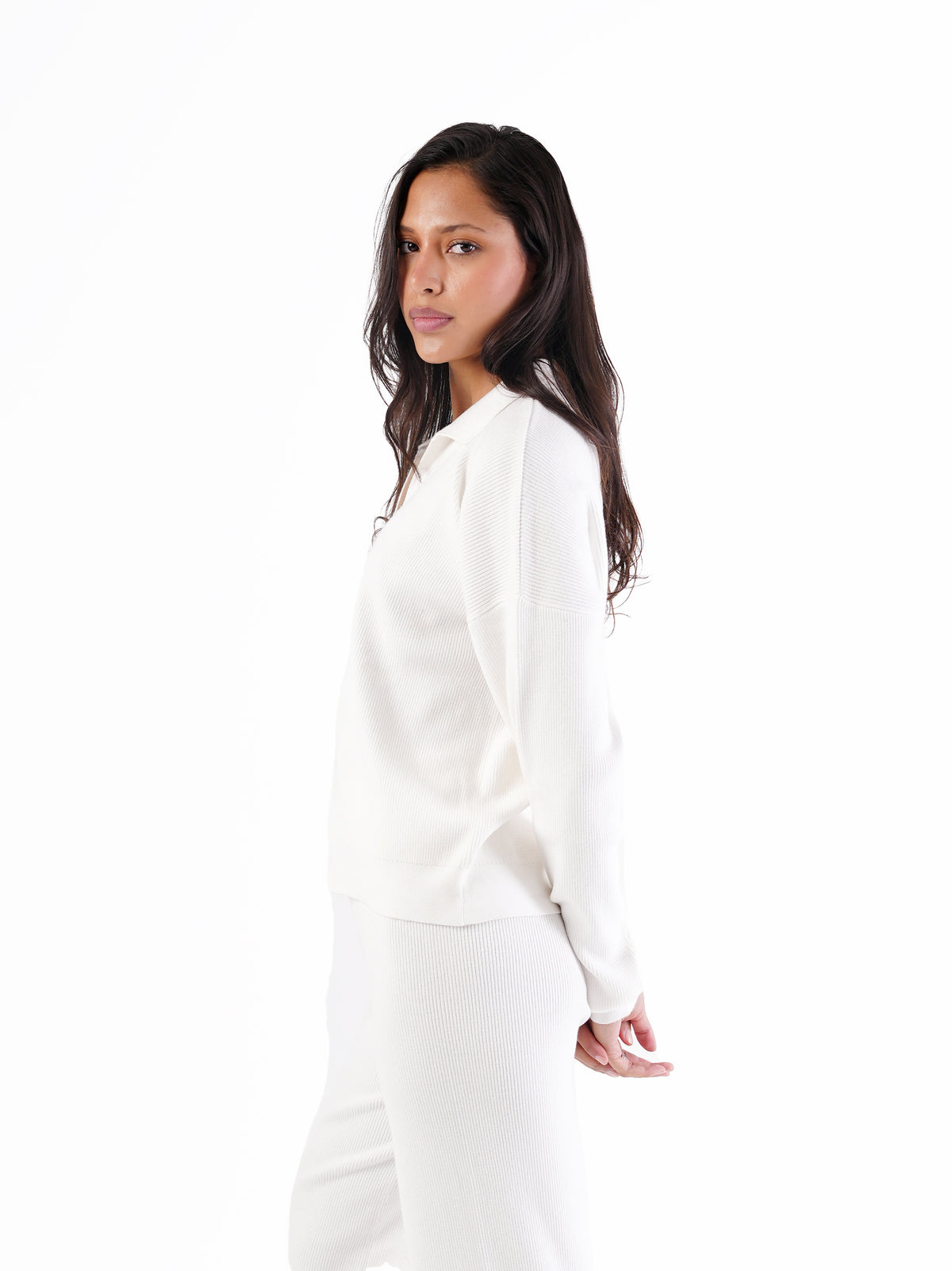 KNIT POLO SWEATER