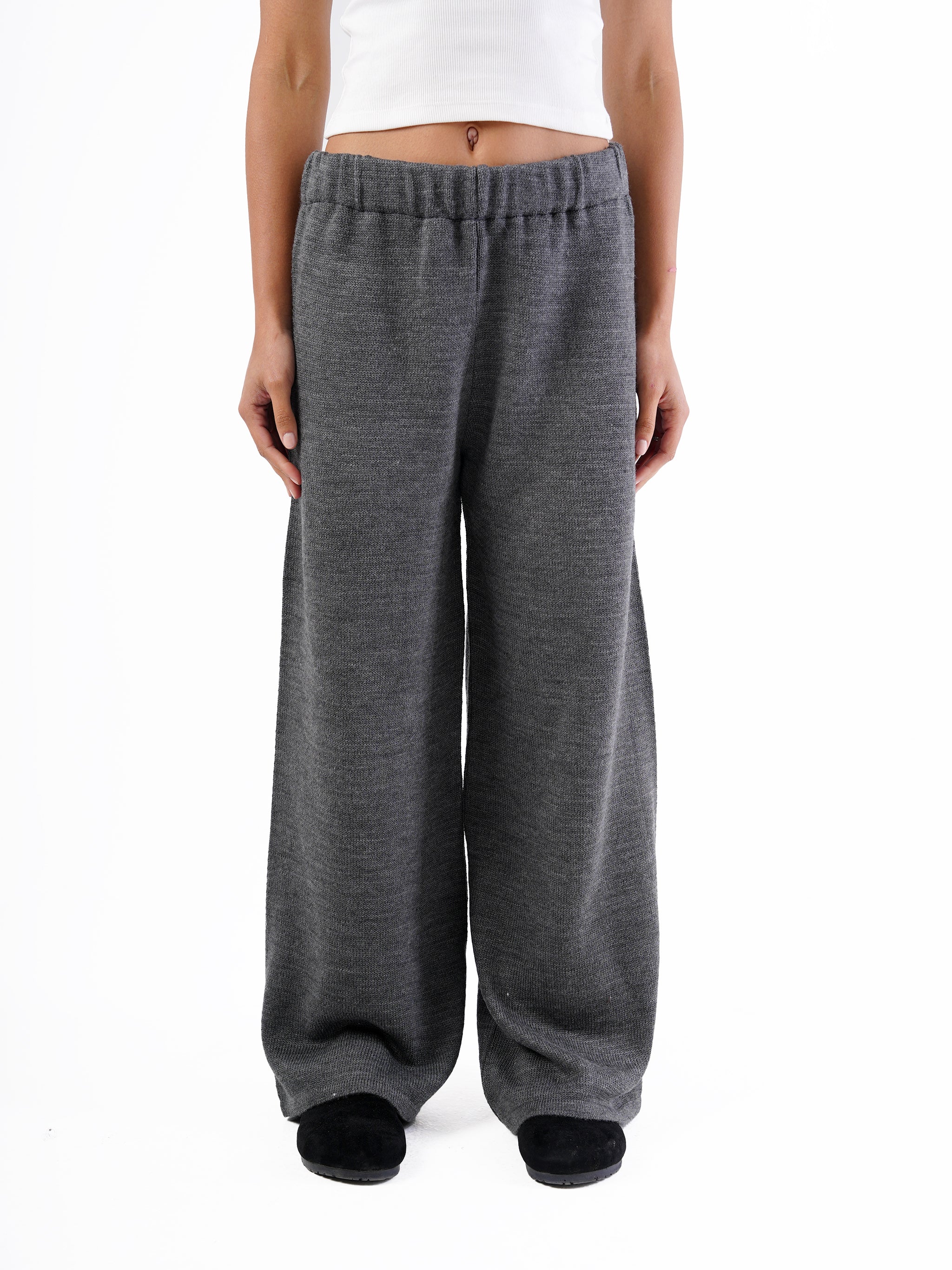 WIDE LEG KNIT PANTS