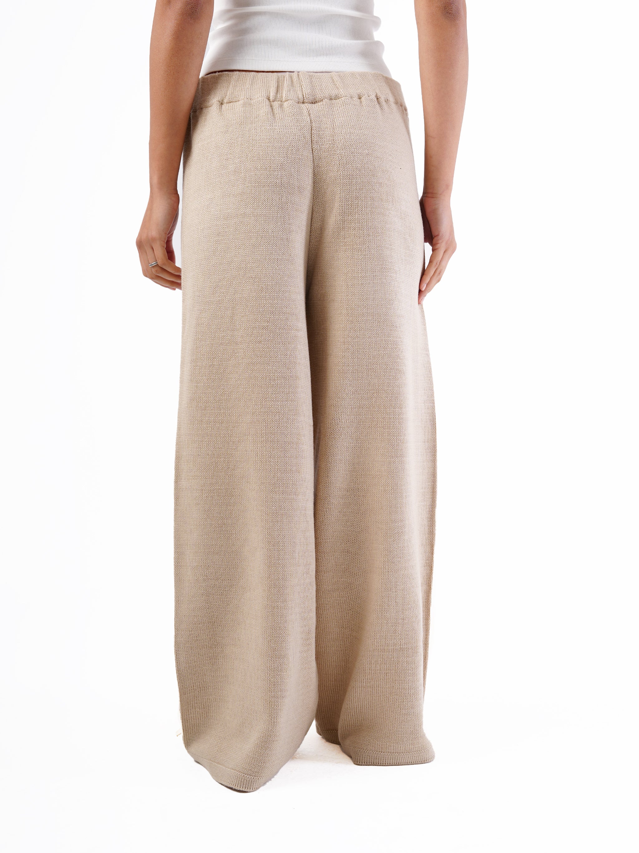 WIDE LEG KNIT PANTS
