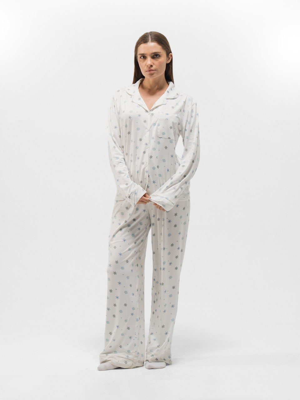BUTTON UP LONG SLEEVE PANTS SET