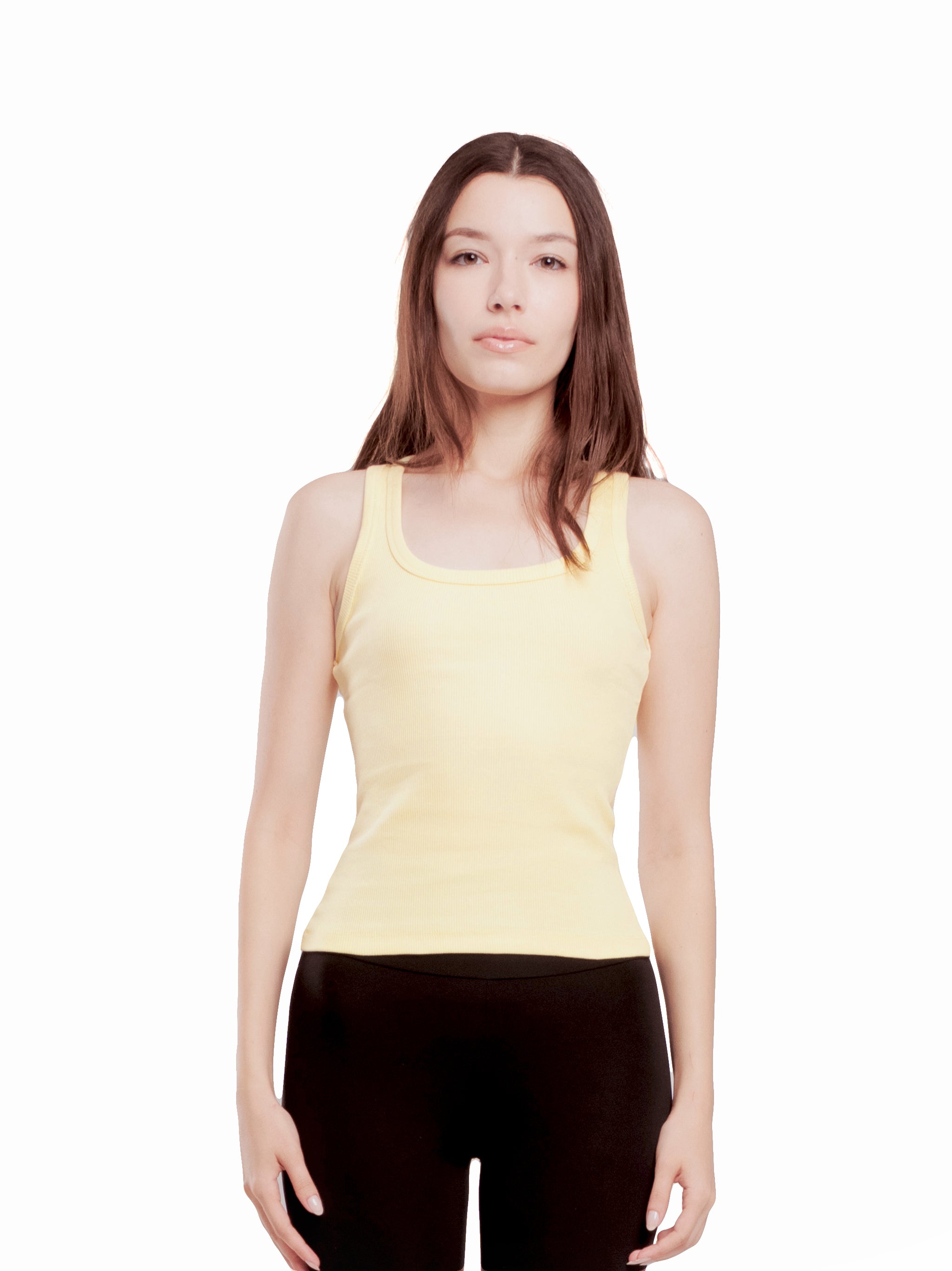 YELLOW U-SHAPED TANK TOP