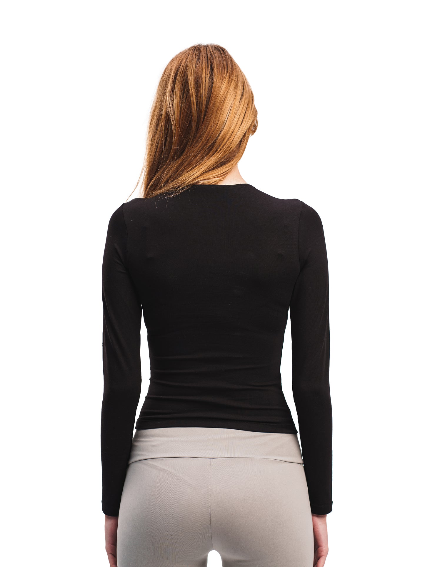 BLACK BASIC LONG SLEEVE TOP