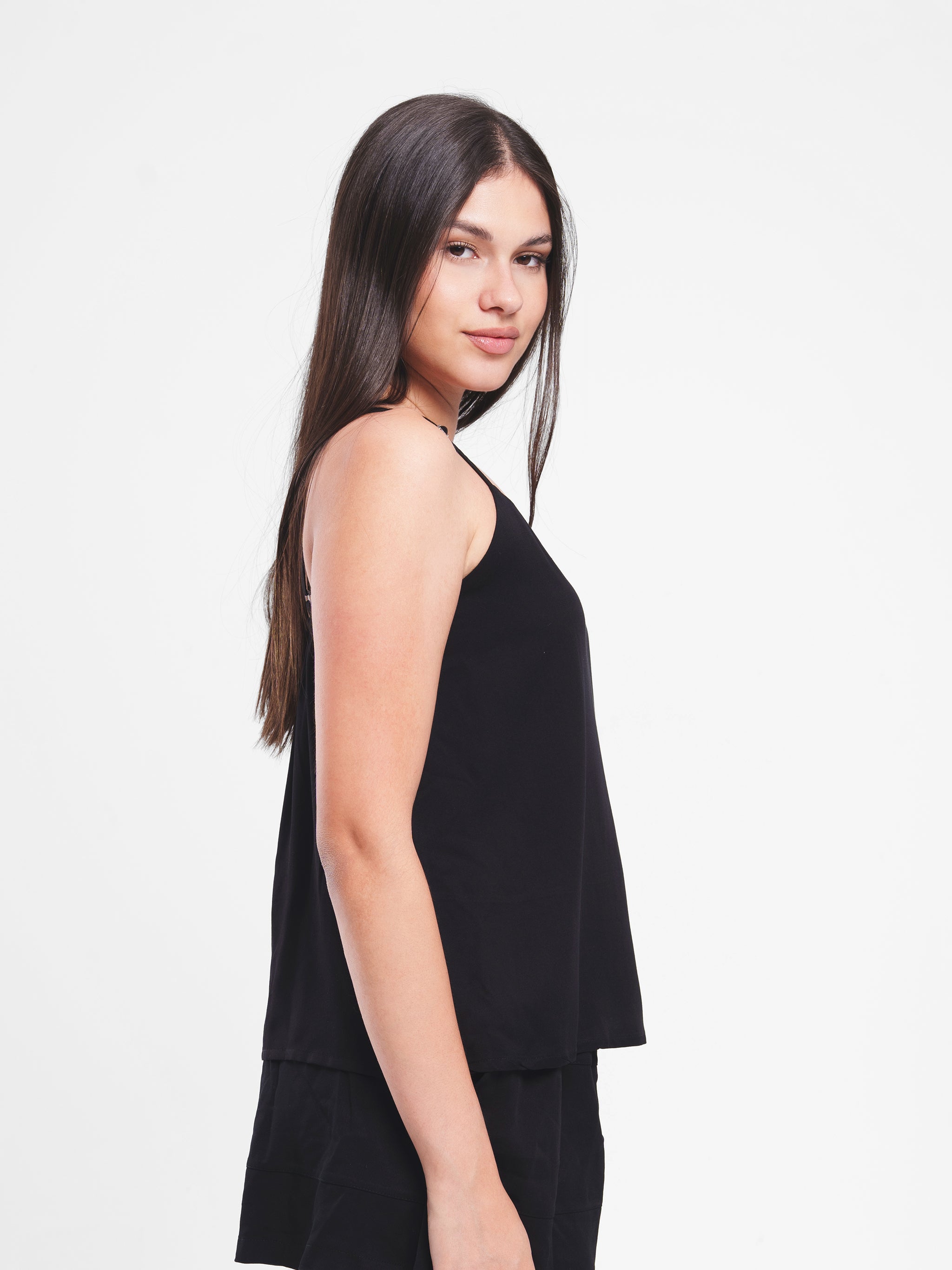 BLACK FLOWY SPAGHETTI SET