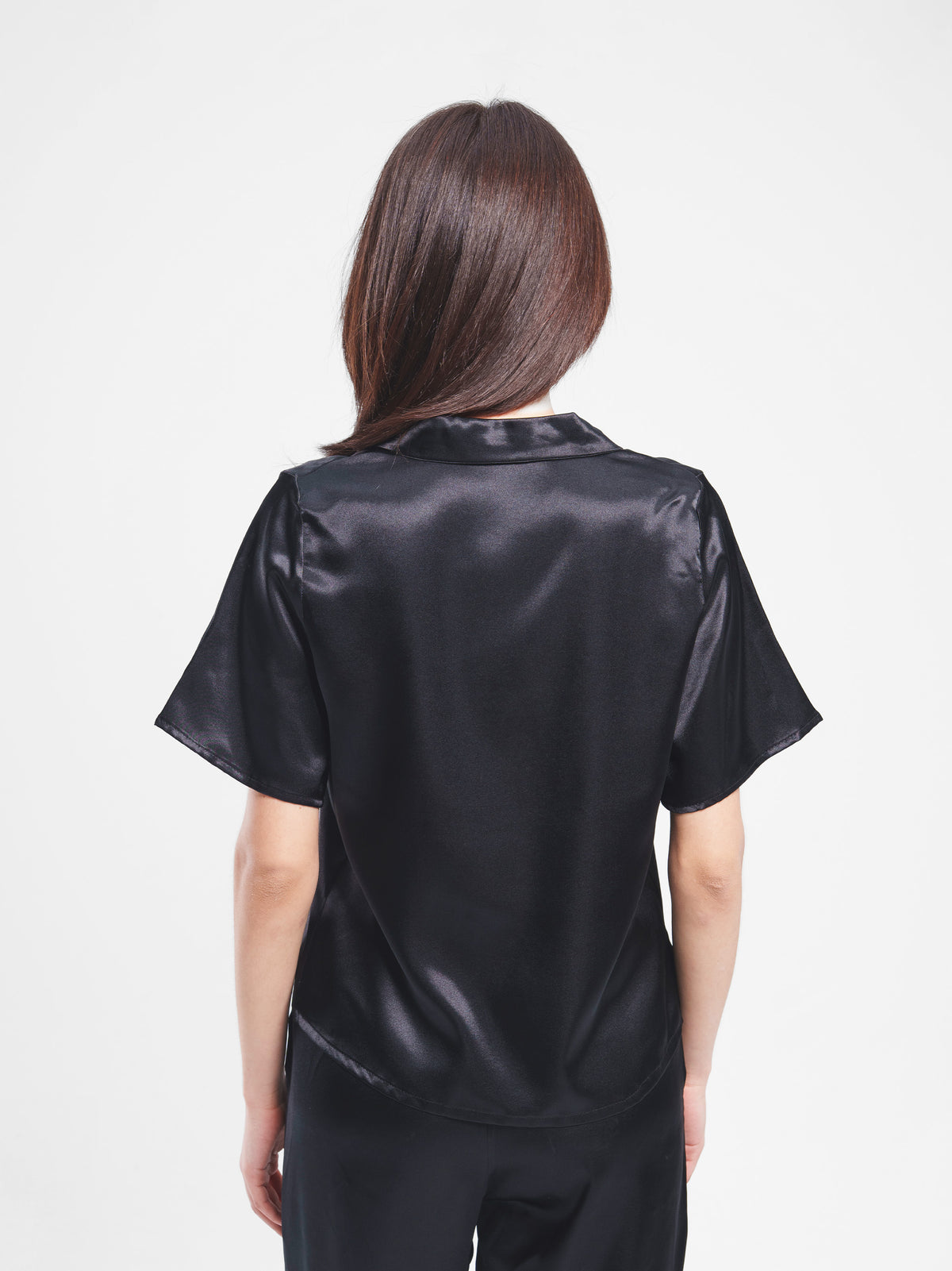 SATIN BUTTON UP SET