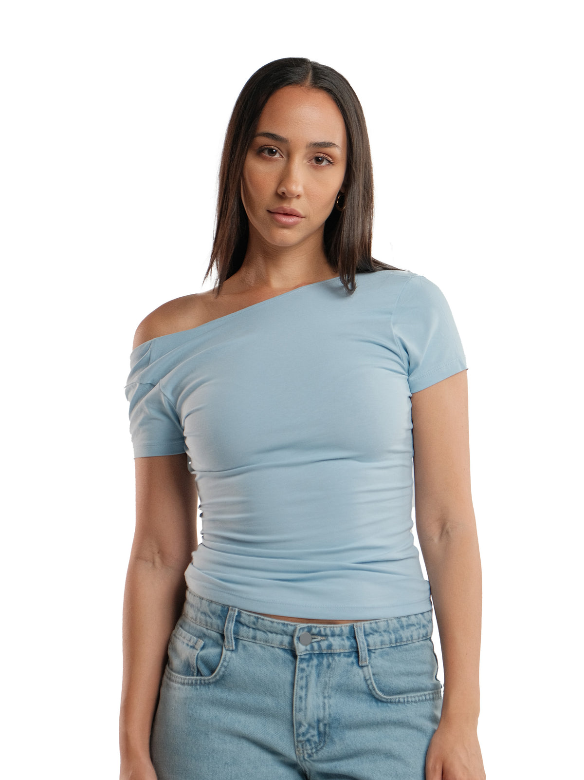 OPEN BACK SHORT SLEEVE TOP