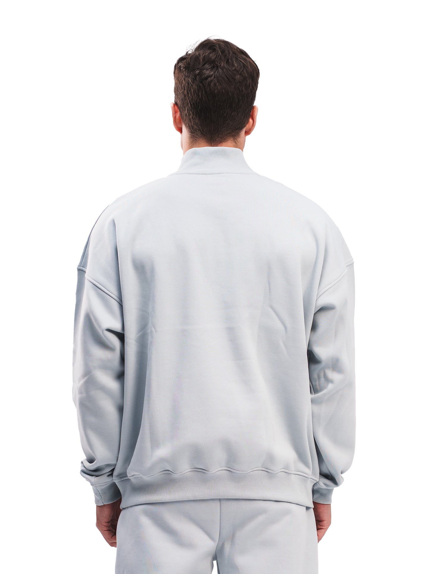 BLUE GREY QUARTER ZIP