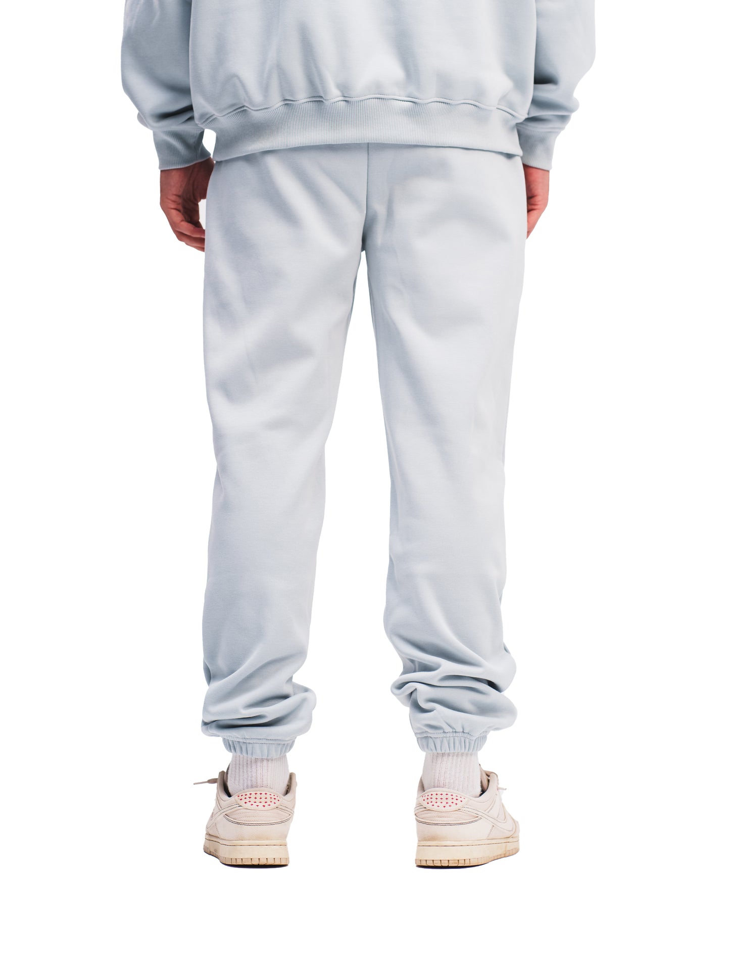 BLUE GREY ELASTIC HEM SWEATPANTS