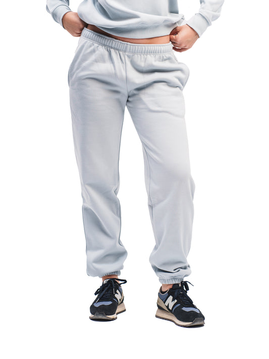 BLUE GREY ELASTIC HEM SWEATPANTS