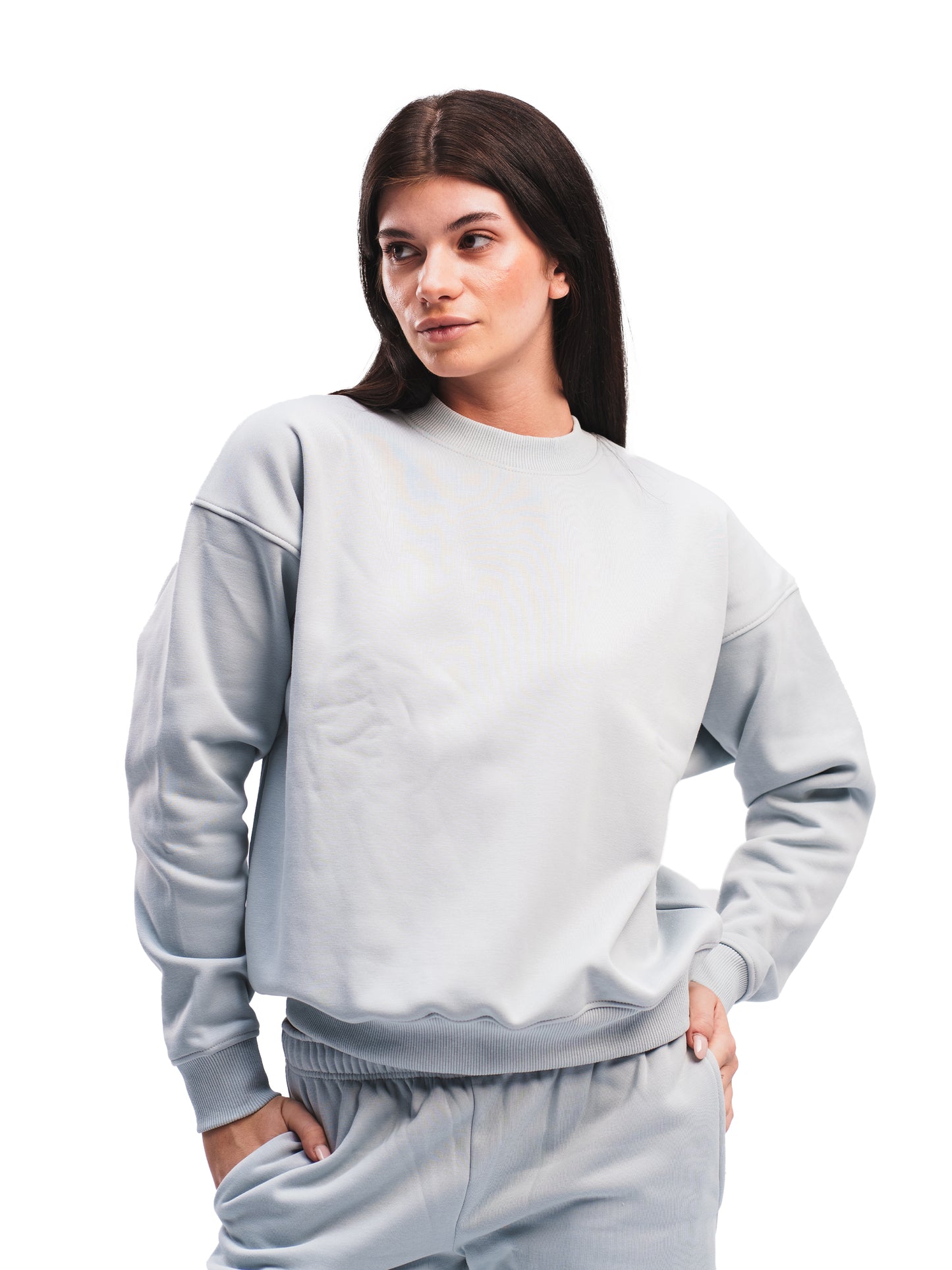 BLUE GREY CREWNECK