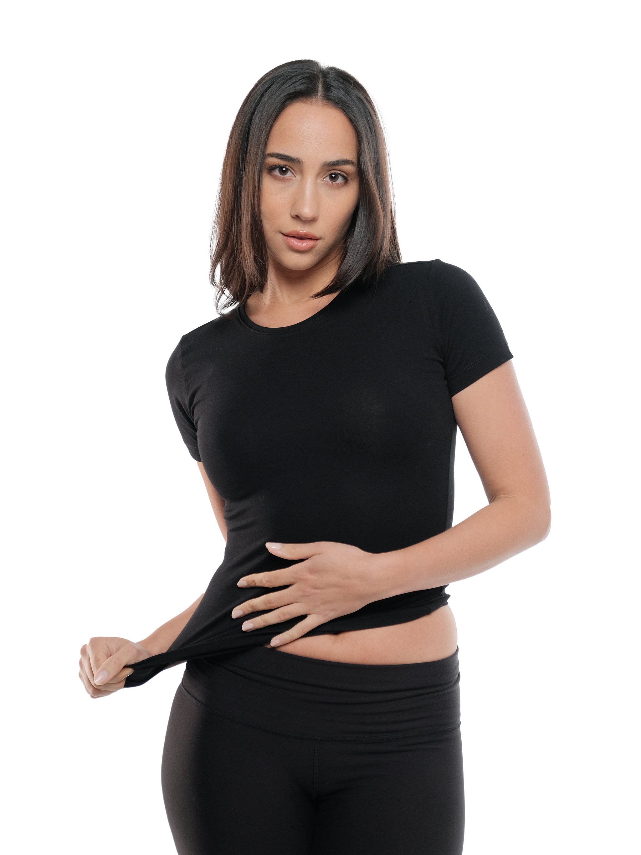 BLACK SHORT SLEEVE TOP