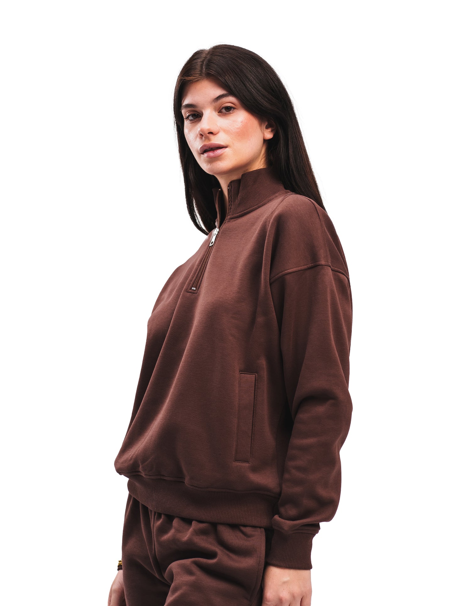 ESPRESSO BROWN QUARTER ZIP