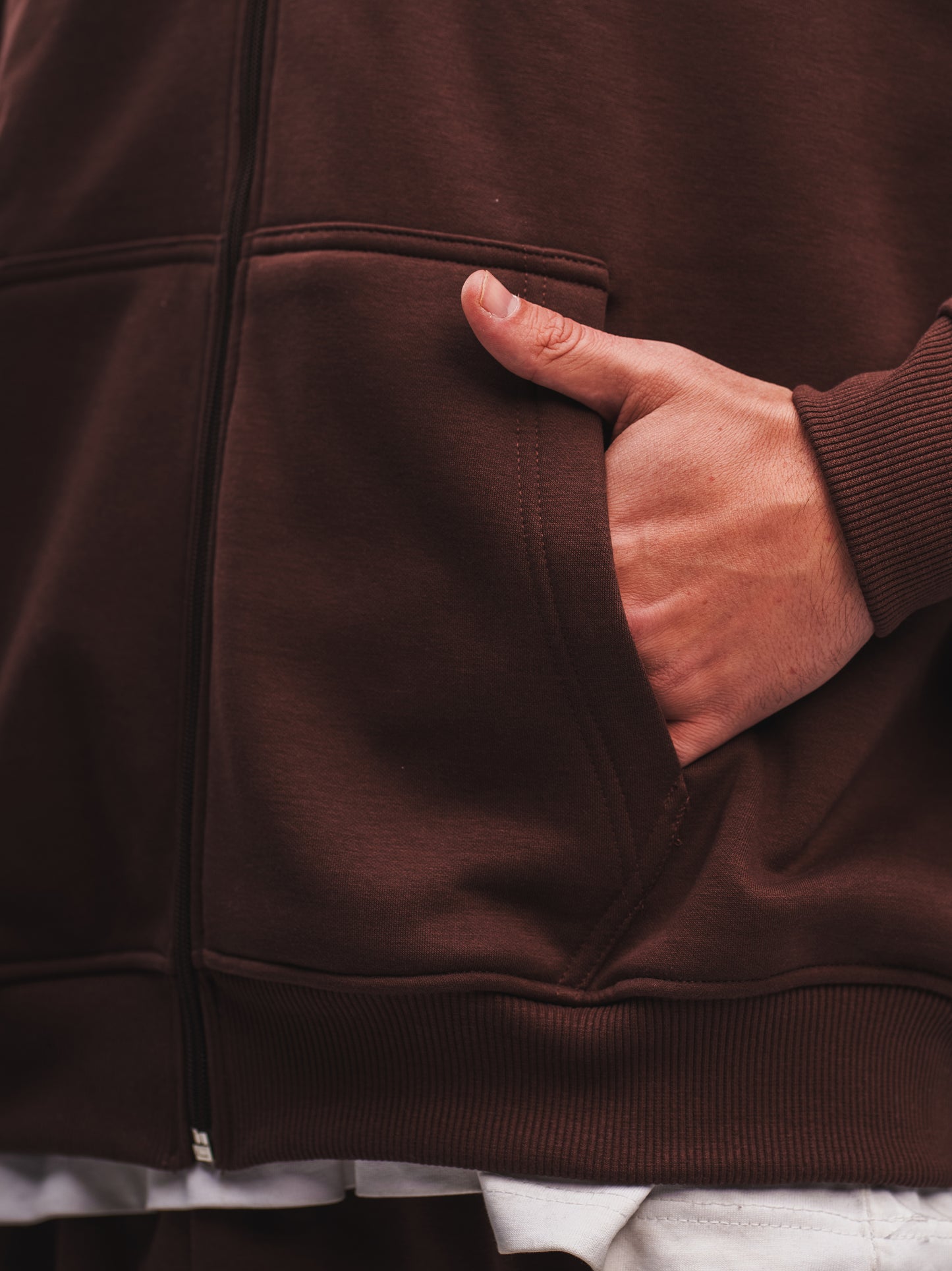 ESPRESSO BROWN ZIP UP