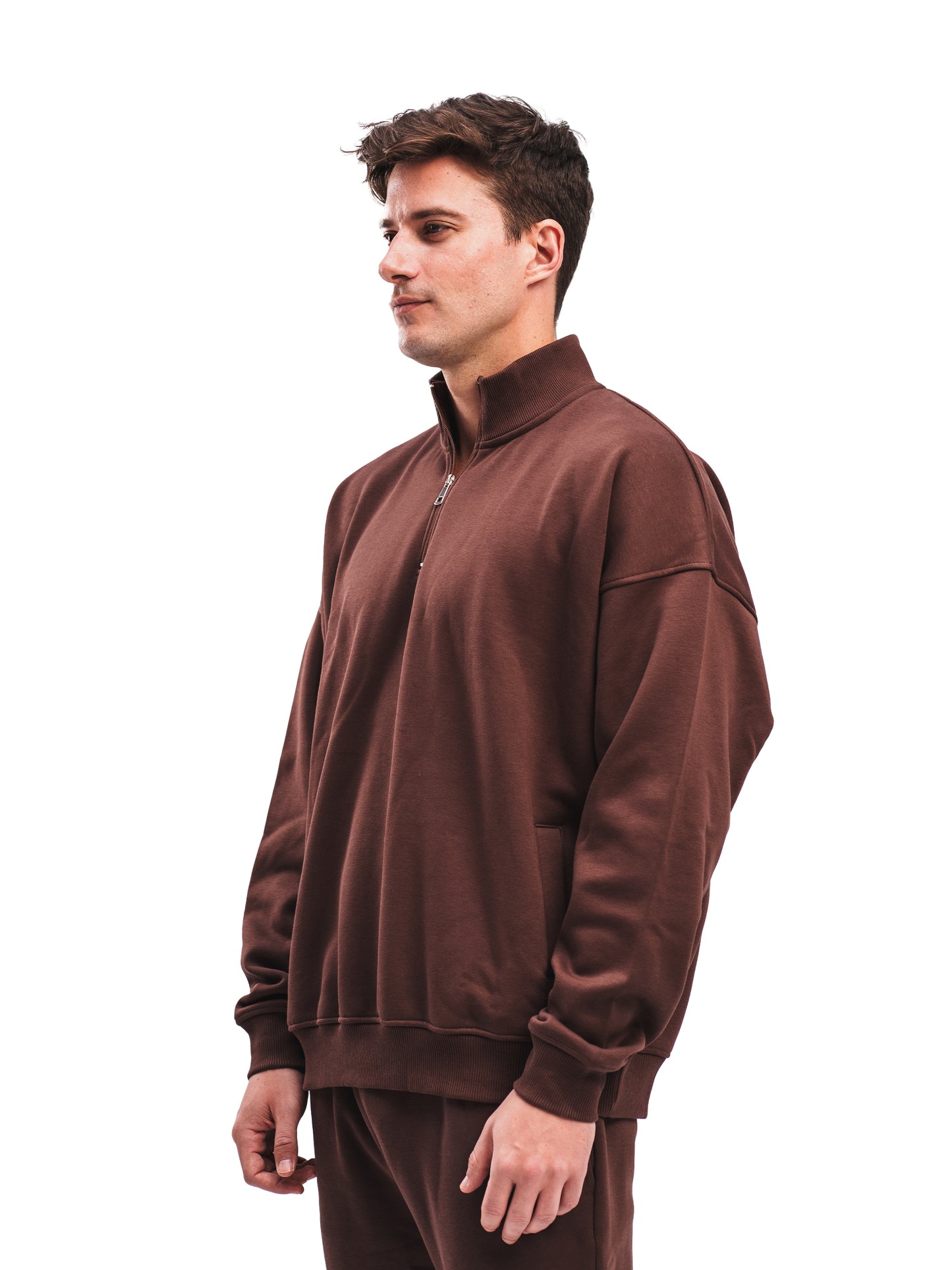 ESPRESSO BROWN QUARTER ZIP