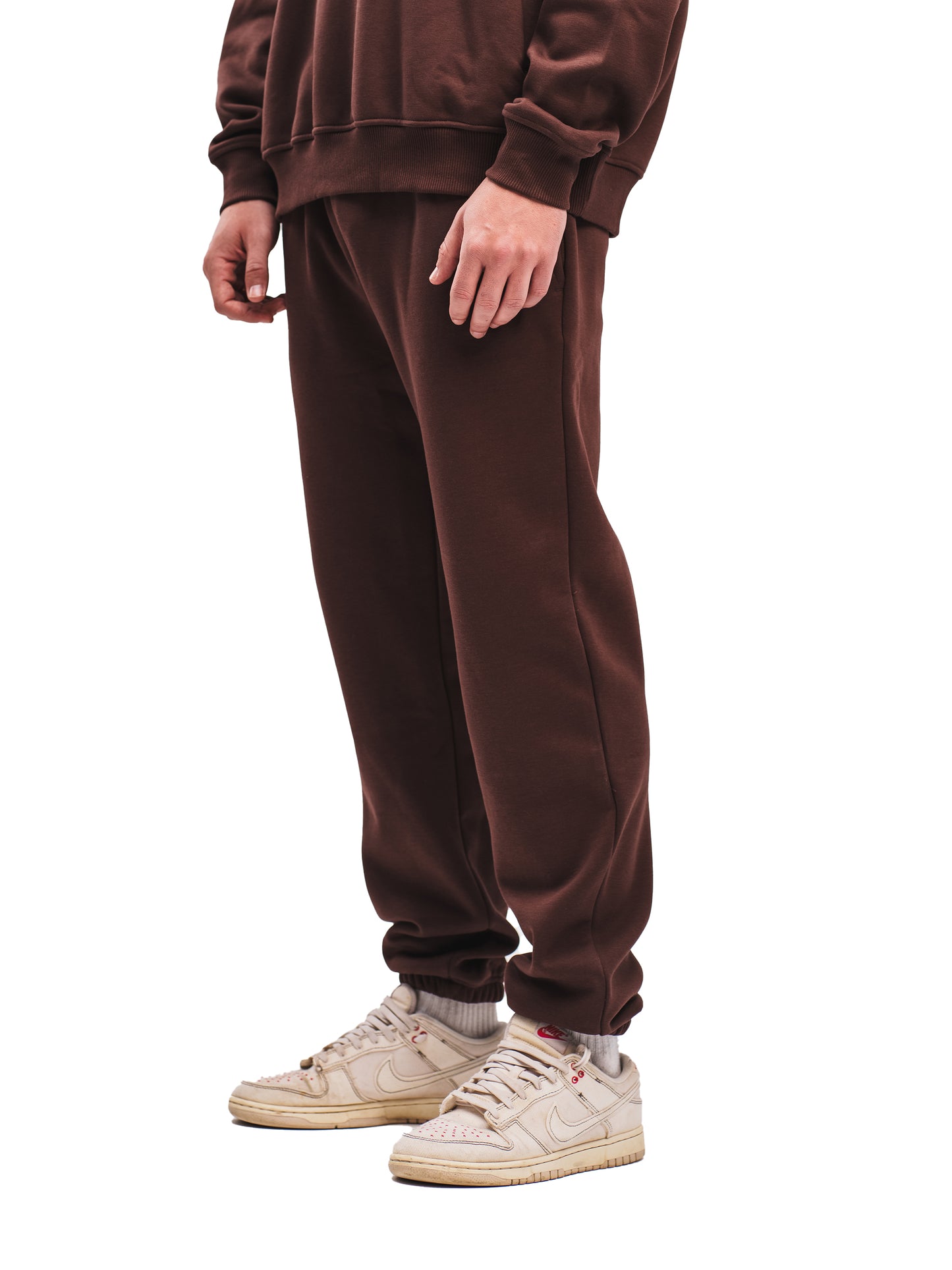 ESPRESSO BROWN ELASTIC HEM SWEATPANTS