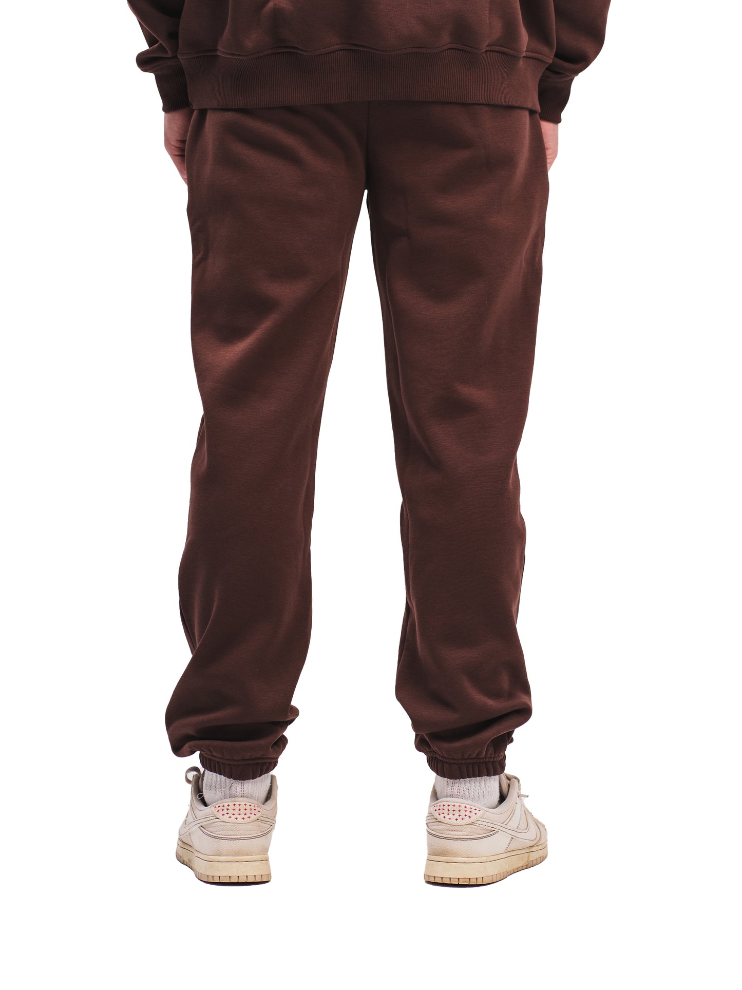 ESPRESSO BROWN ELASTIC HEM SWEATPANTS