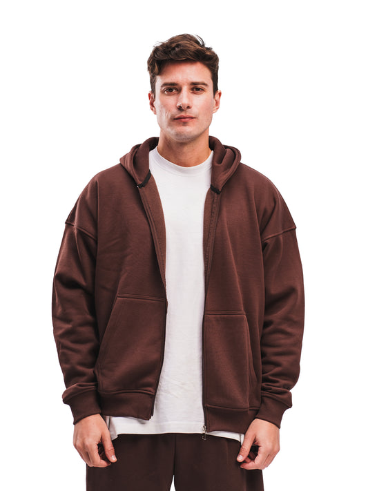 ESPRESSO BROWN ZIP UP