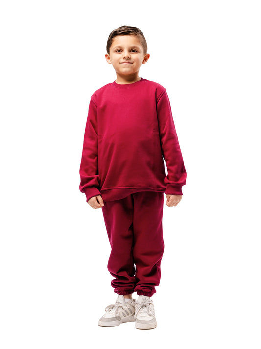 BURGUNDY KIDS CREWNECK