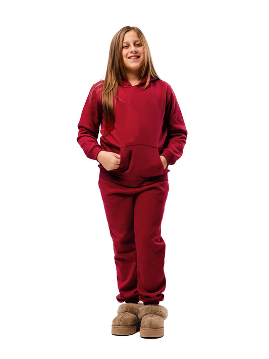 BURGUNDY KIDS HOODIE