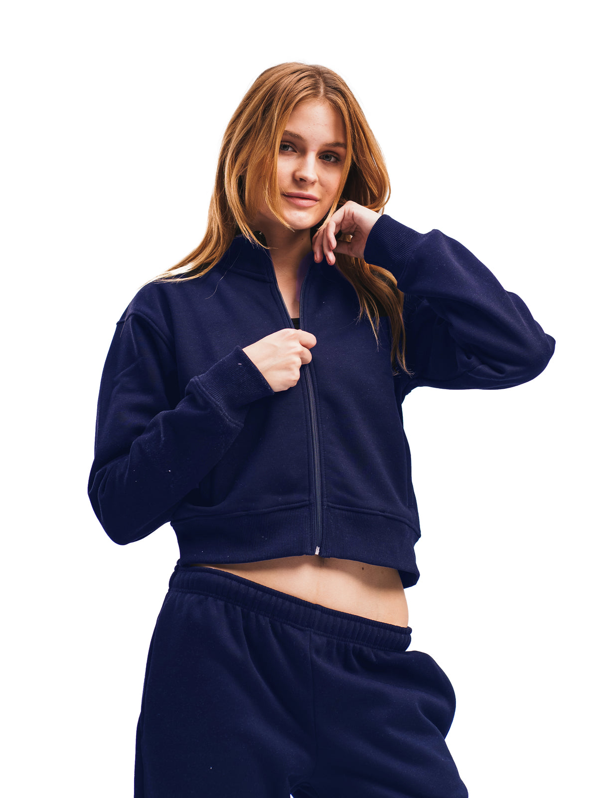 CROPPED ZIP UP