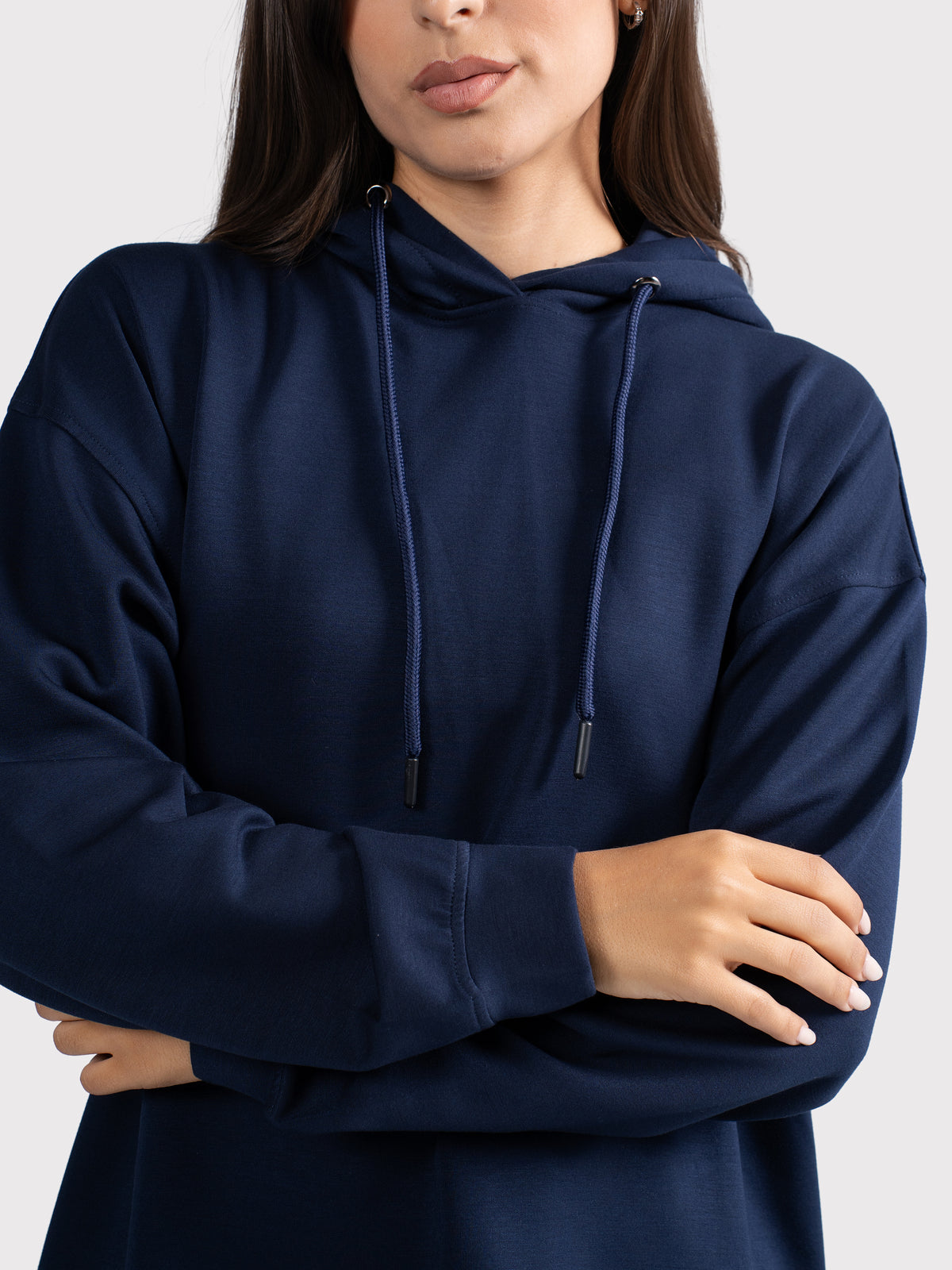 BREATHABLE OVERSIZED HOODIE - NAVY