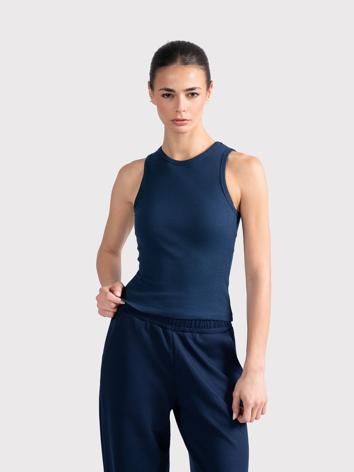 CREWNECK TANK TOP NAVY
