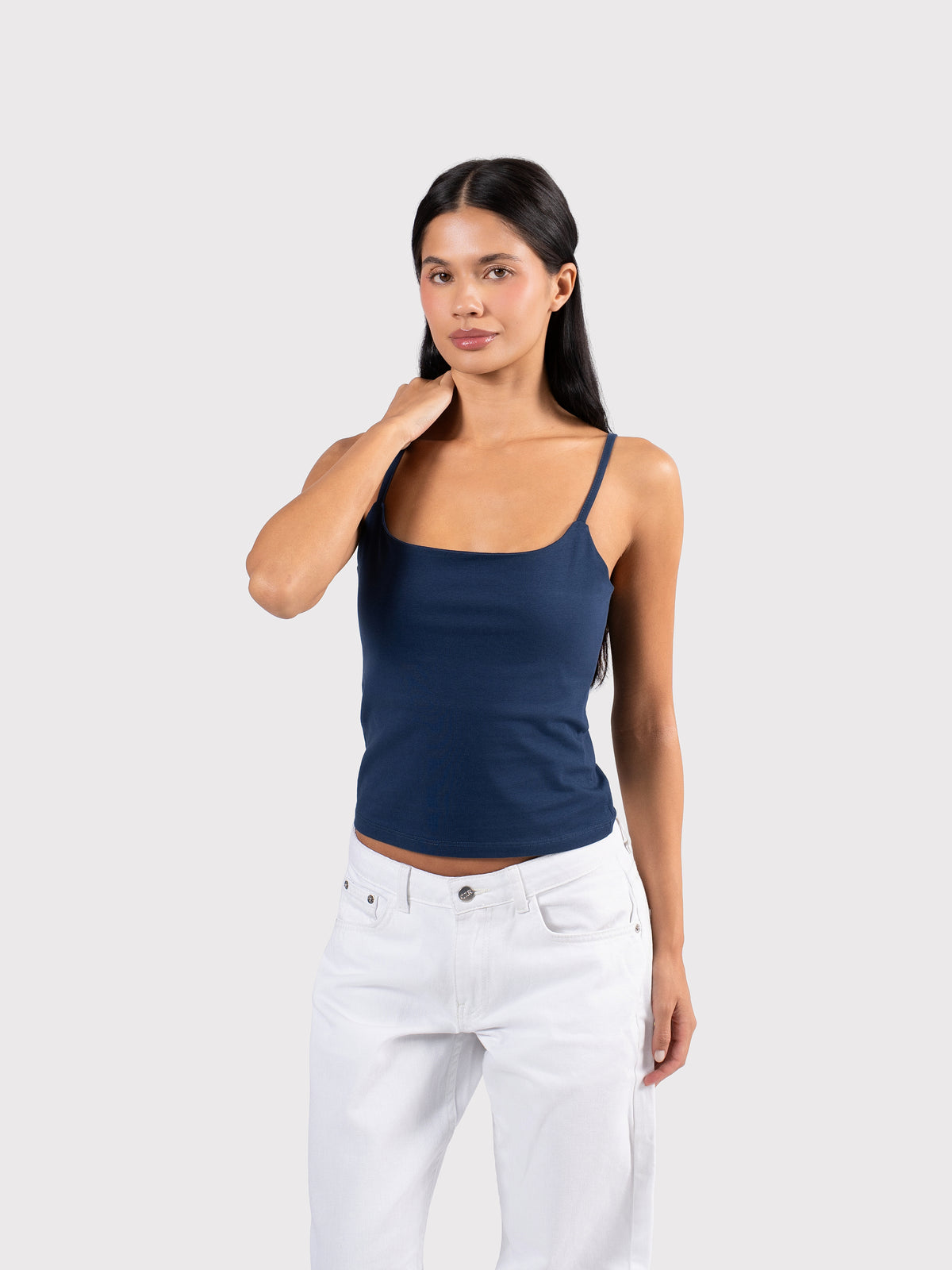 SPAGHETTI STRAP TOP NAVY