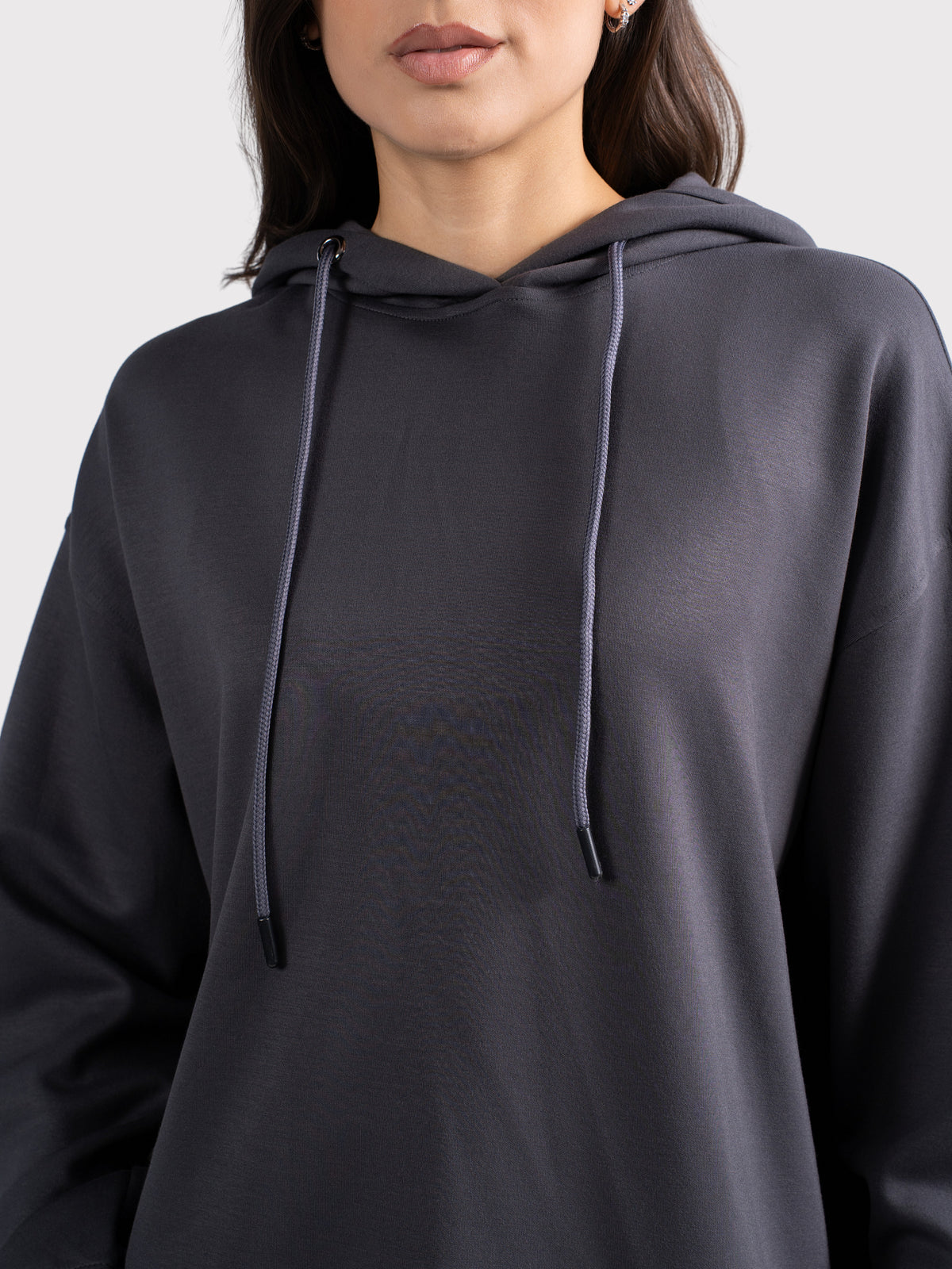 BREATHABLE OVERSIZED HOODIE - GREY