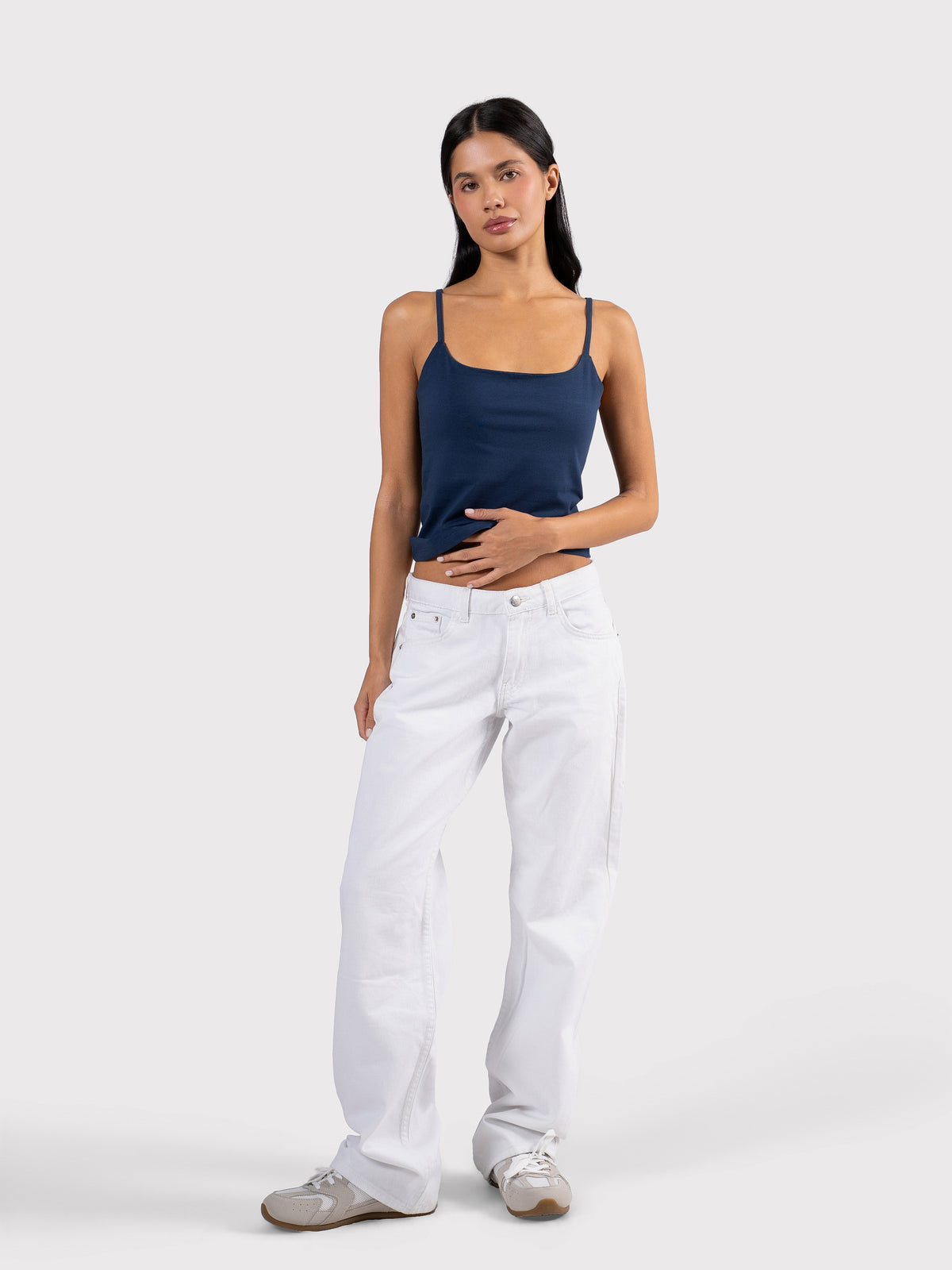 SPAGHETTI STRAP TOP NAVY