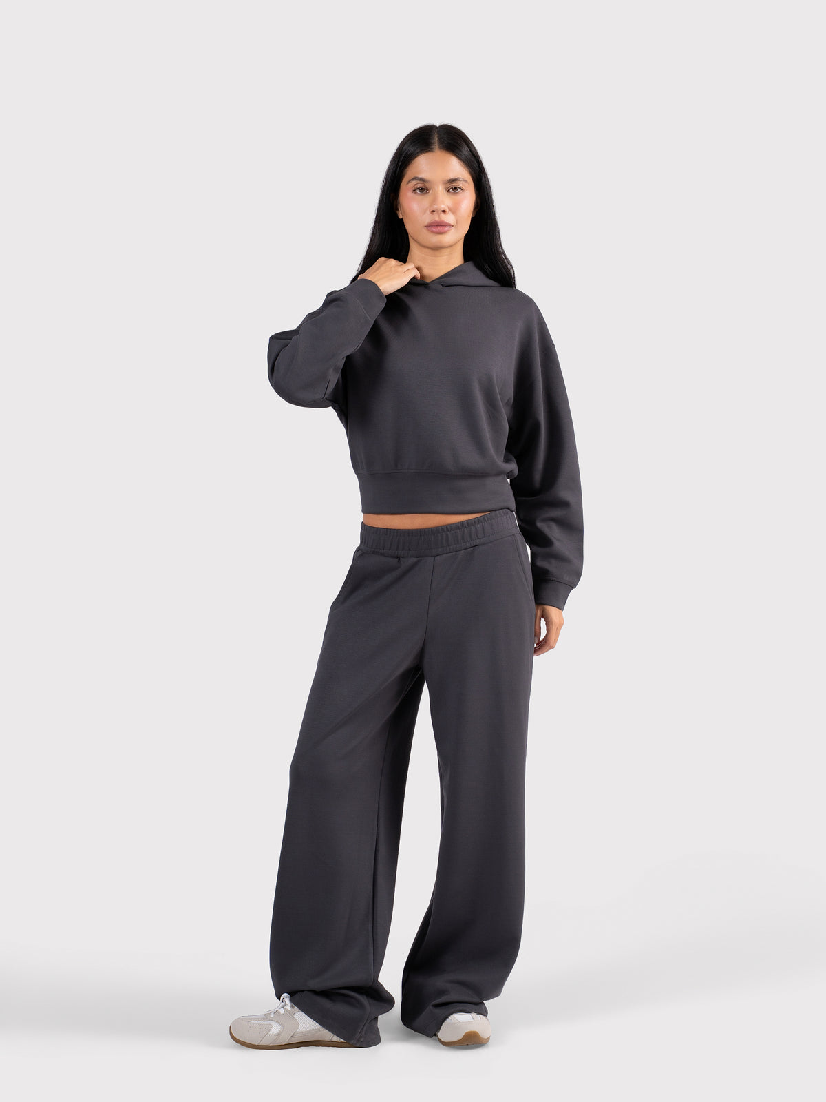 BREATHABLE HOODIE WITHOUT LINING DARK-GREY