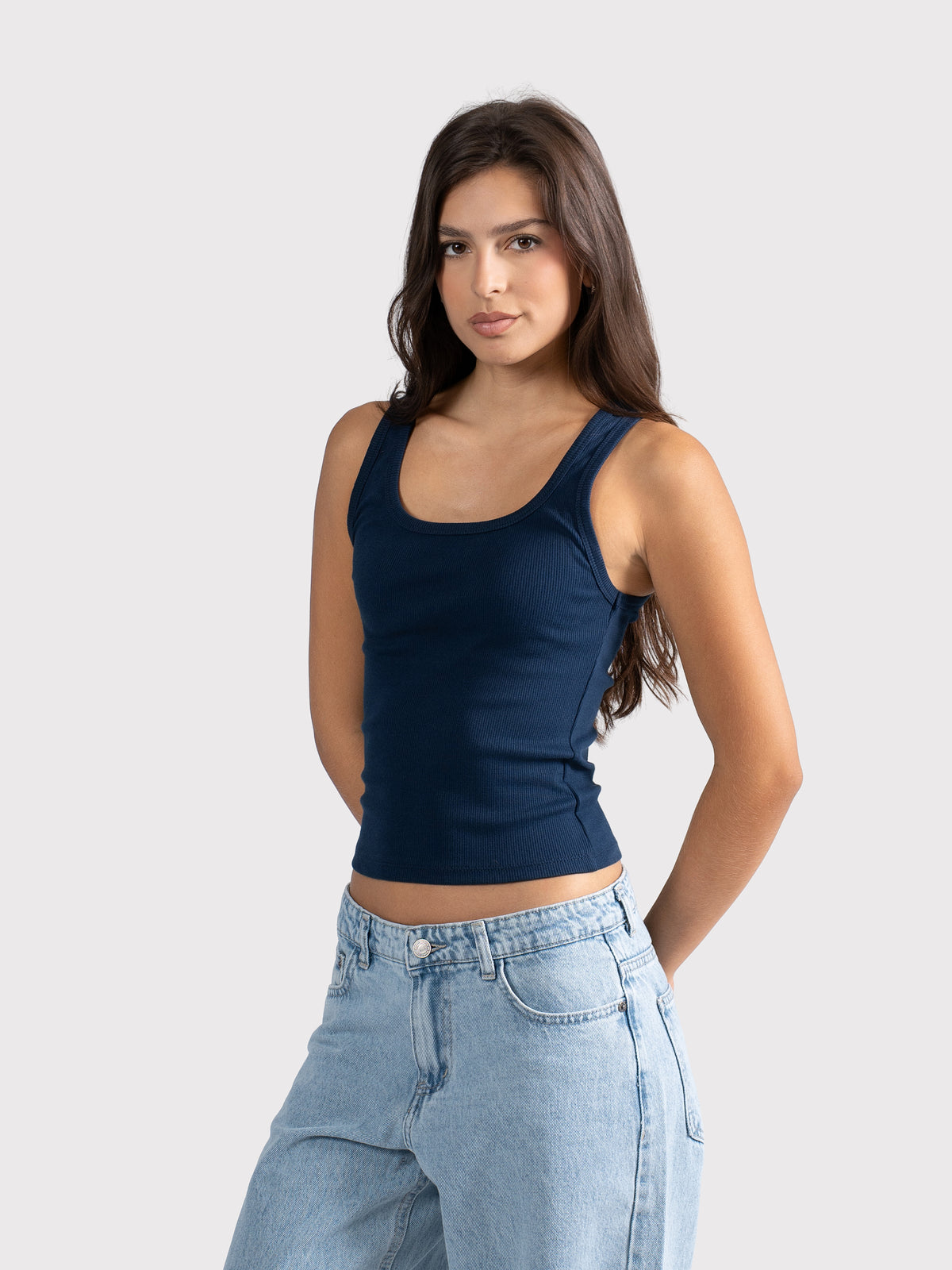 U-SHAPED TANK TOP NAVY