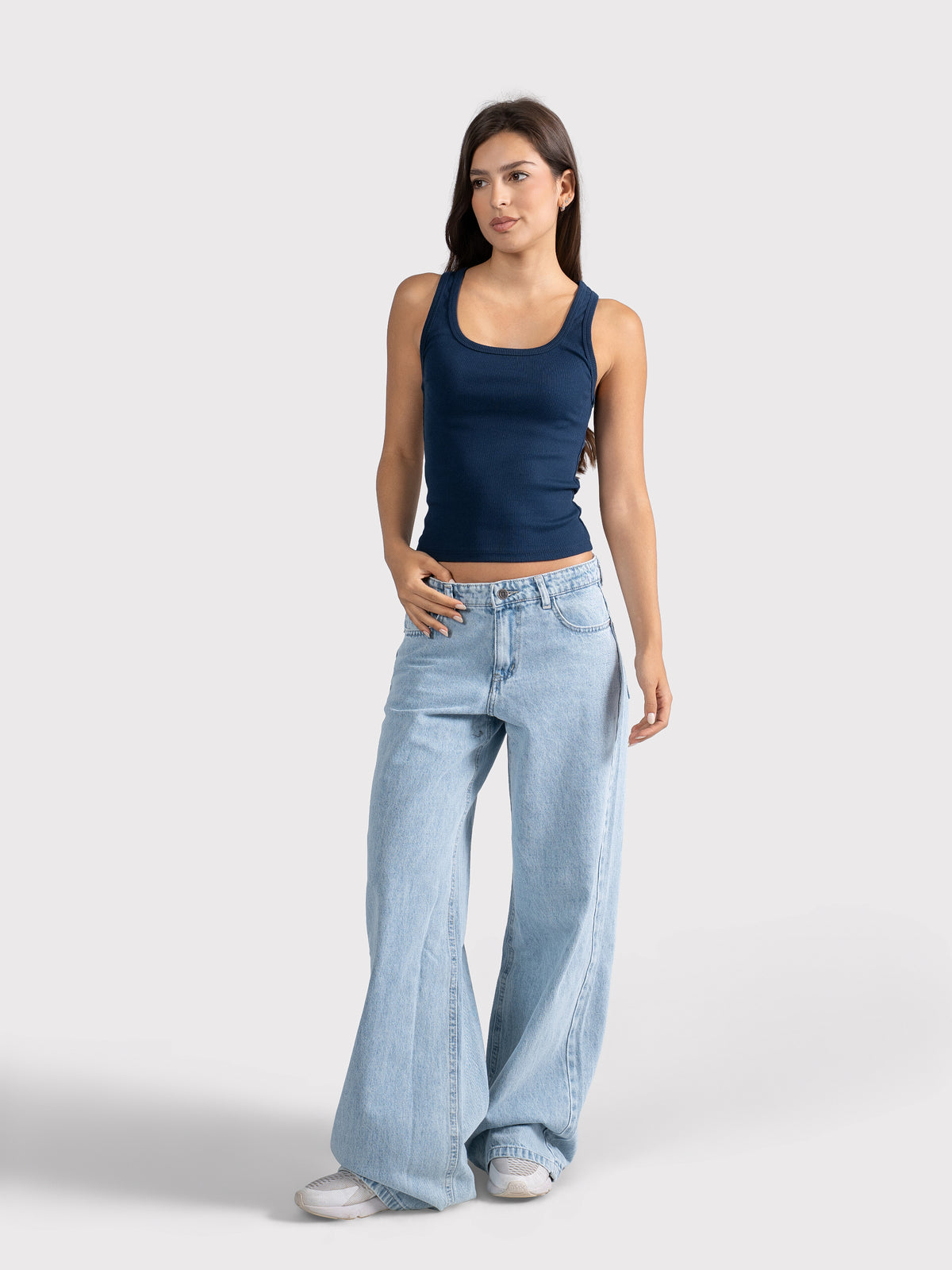 U-SHAPED TANK TOP NAVY