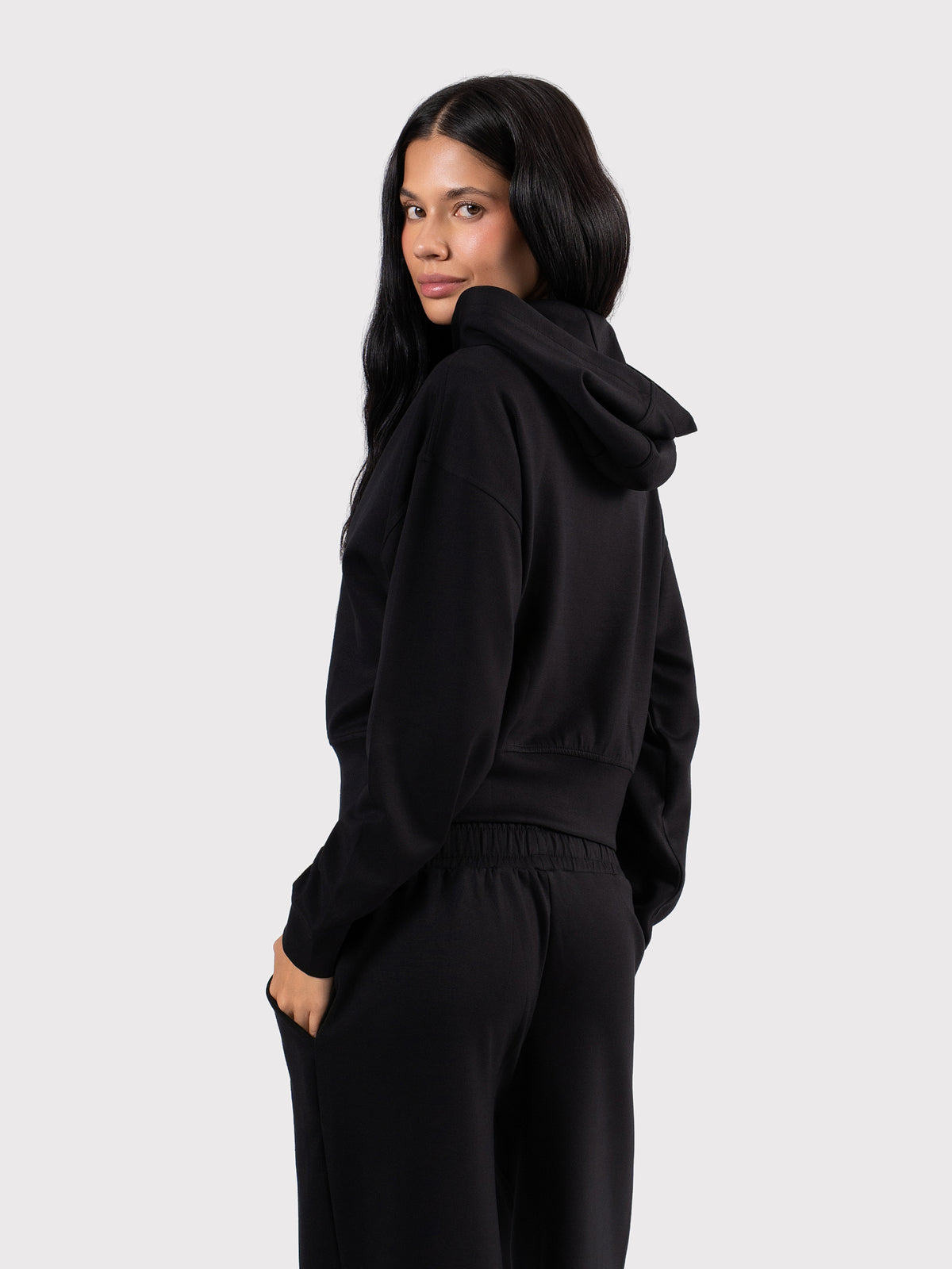 BREATHABLE HOODIE WITHOUT LINING BLACK