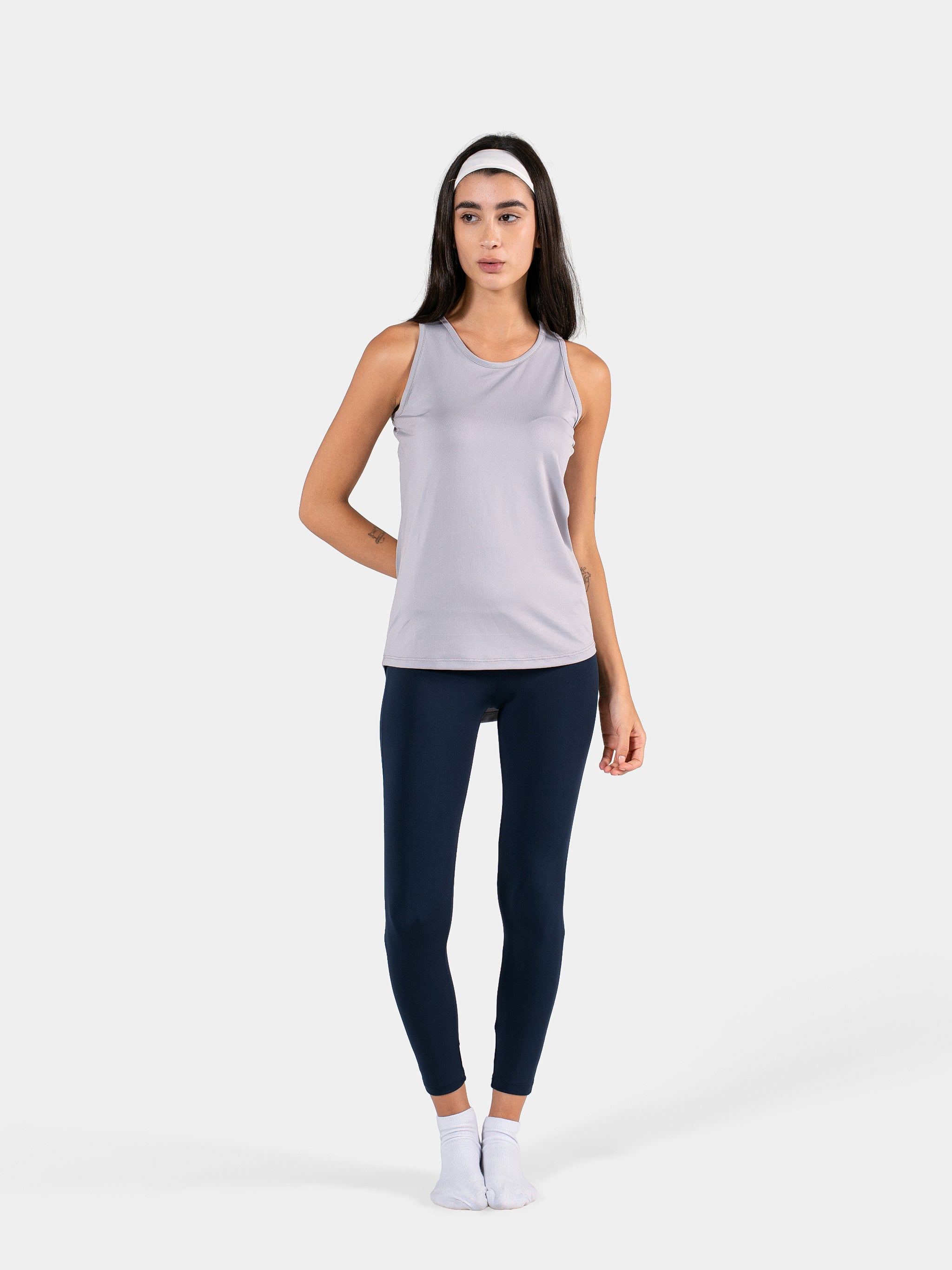 MOVE RACERBACK LOOSE TANK LIGHT-GREY 1