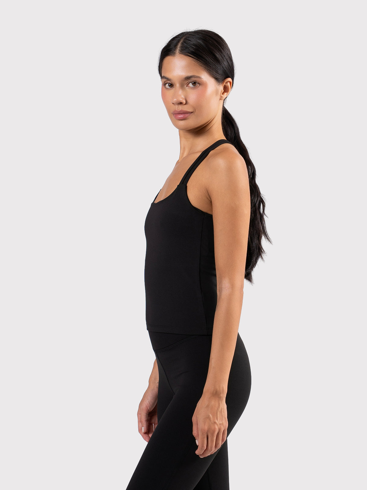 MOVE CROSSED BACK TANK BLACK